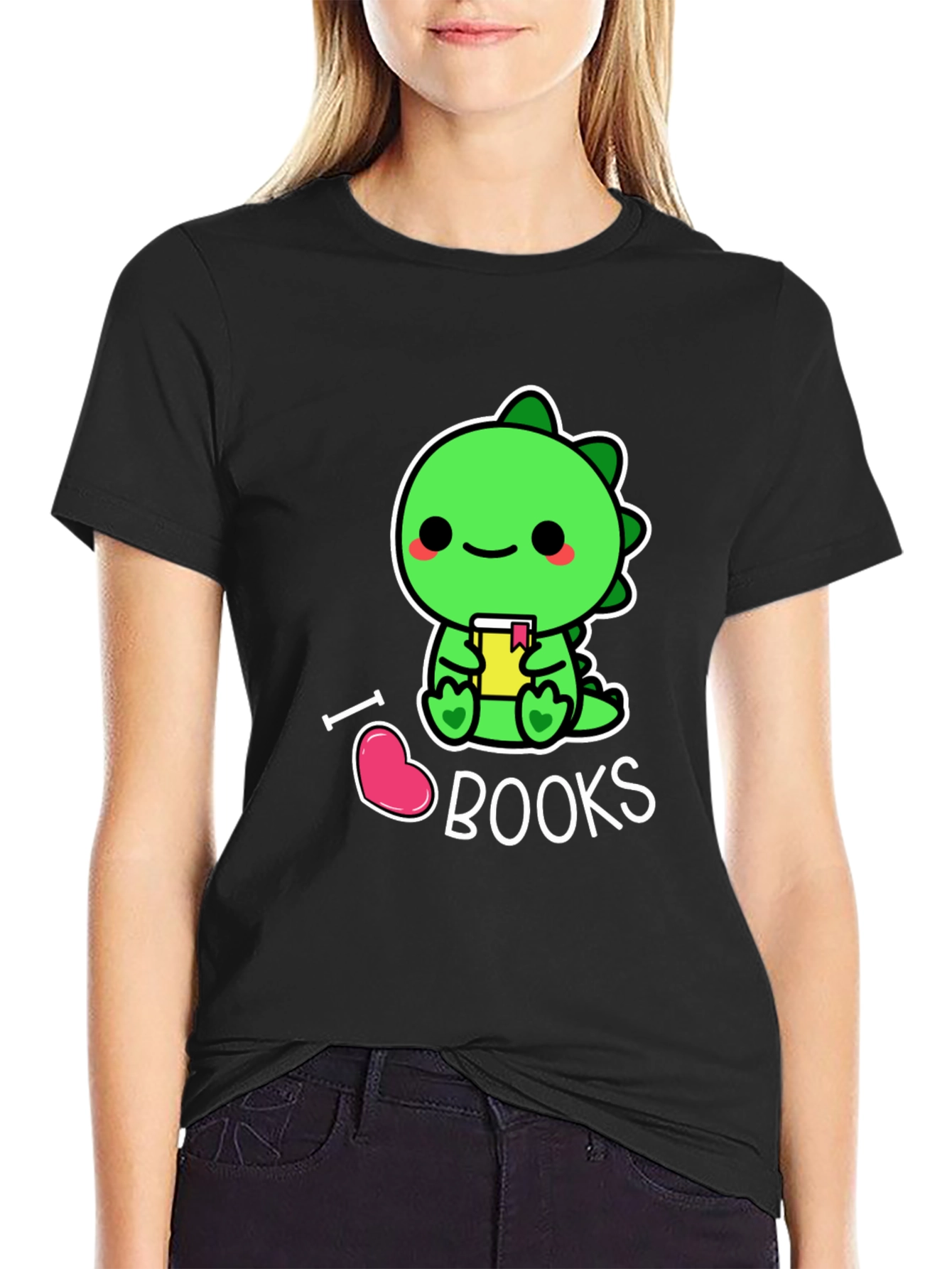 I Love Books Cute Dinosaur T-Shirt