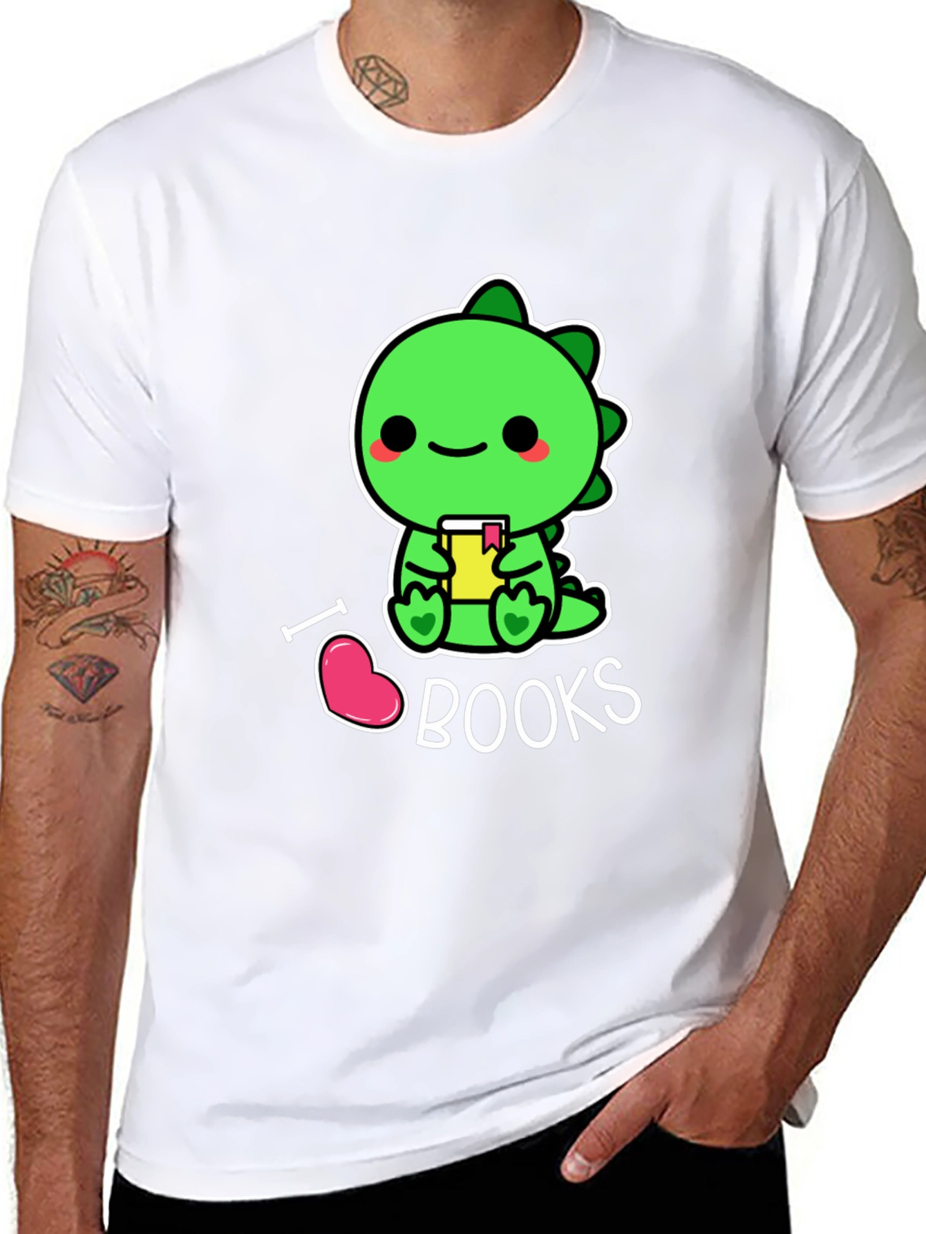I Love Books Cute Dinosaur T-Shirt