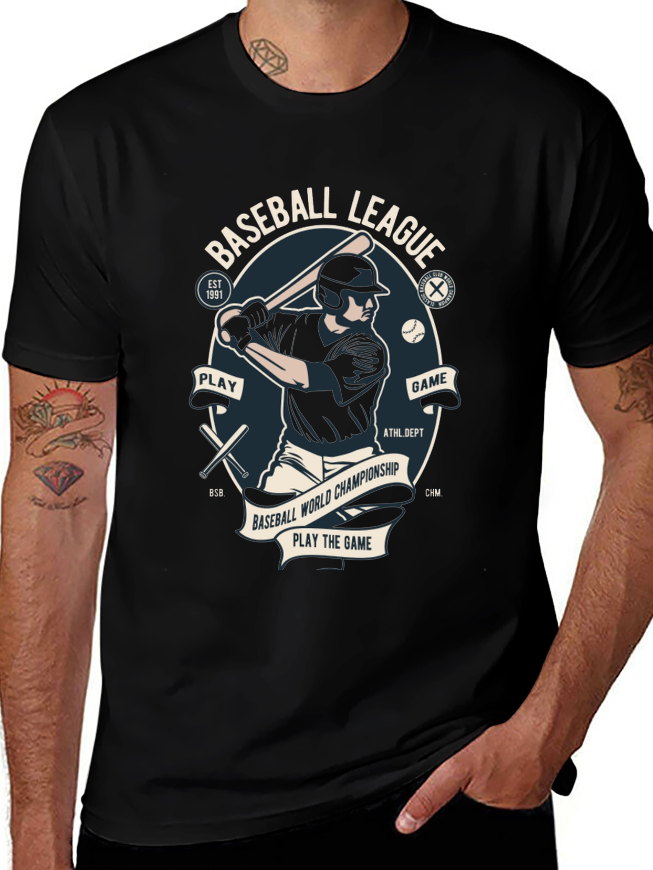 Baseball League Graphic T-Shirt