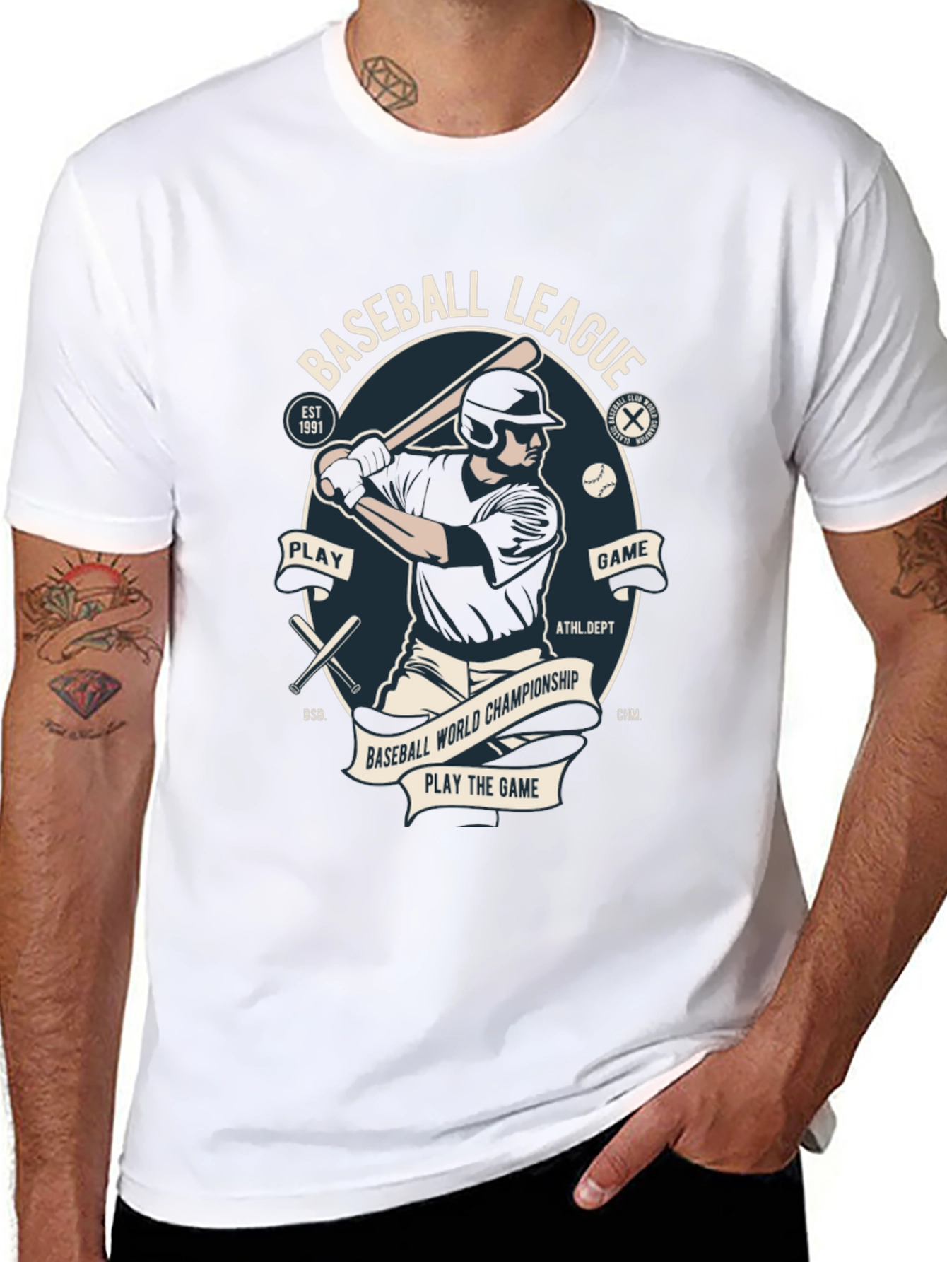 Baseball League Graphic T-Shirt