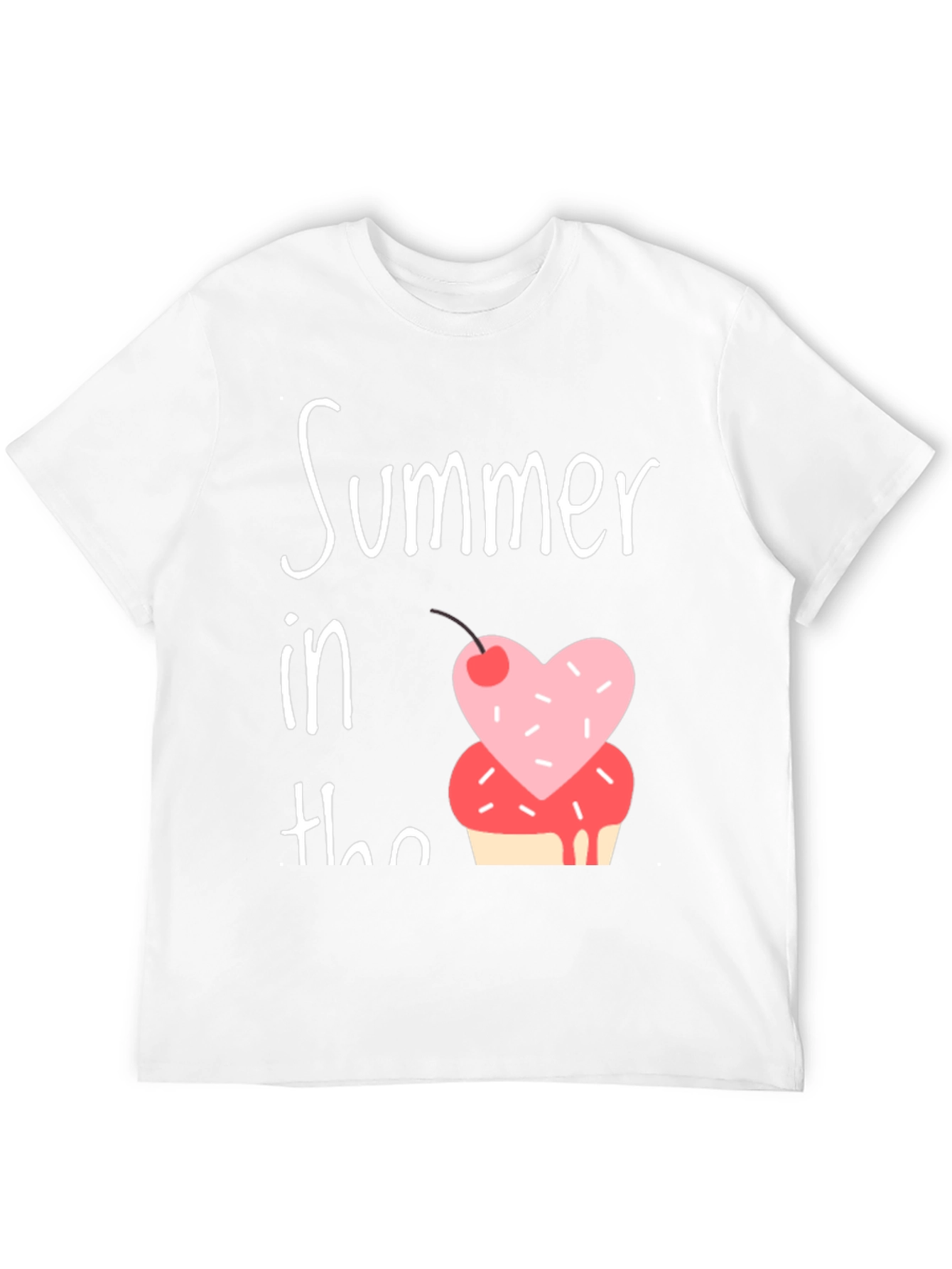 Summer Cupcake Graphic Tee - Black Unisex T-Shirt