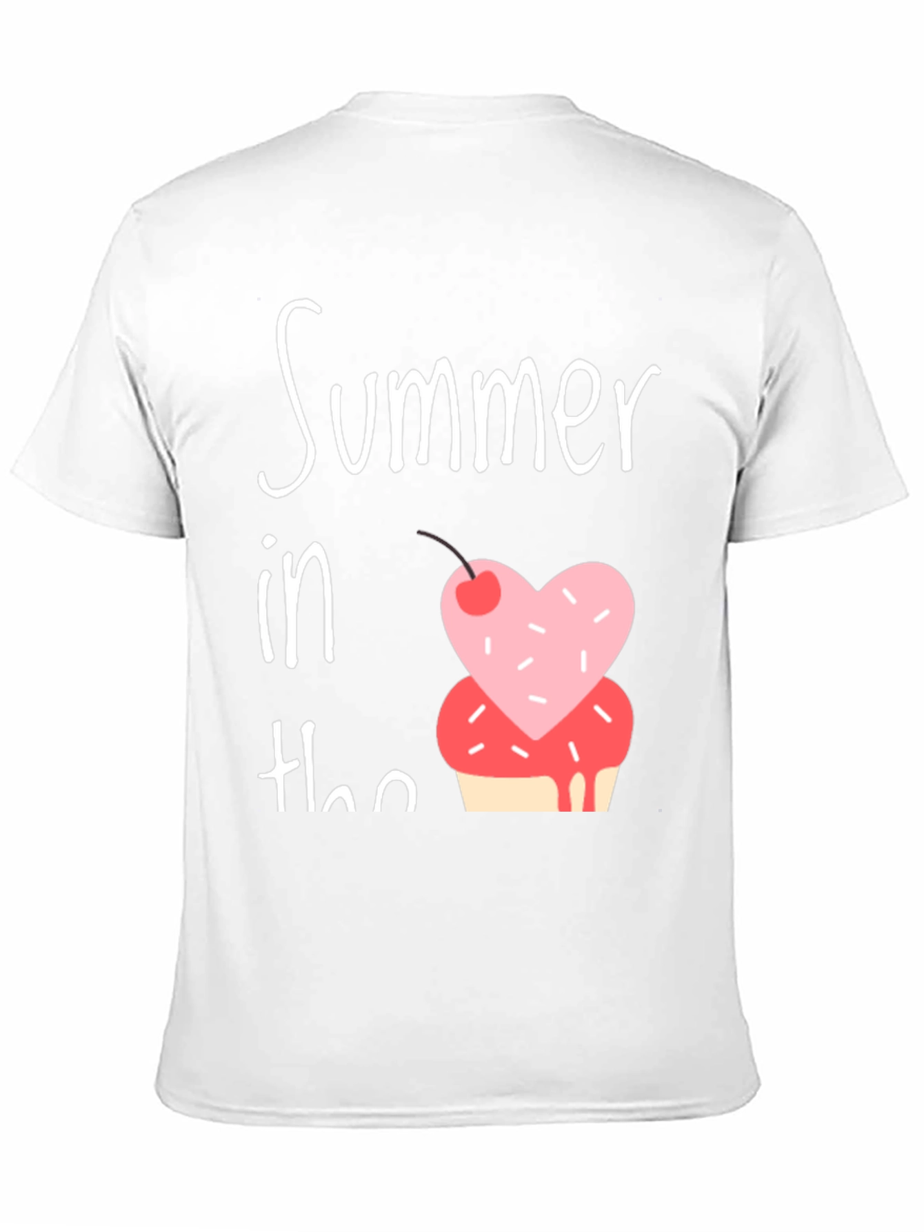 Summer Cupcake Graphic Tee - Black Unisex T-Shirt