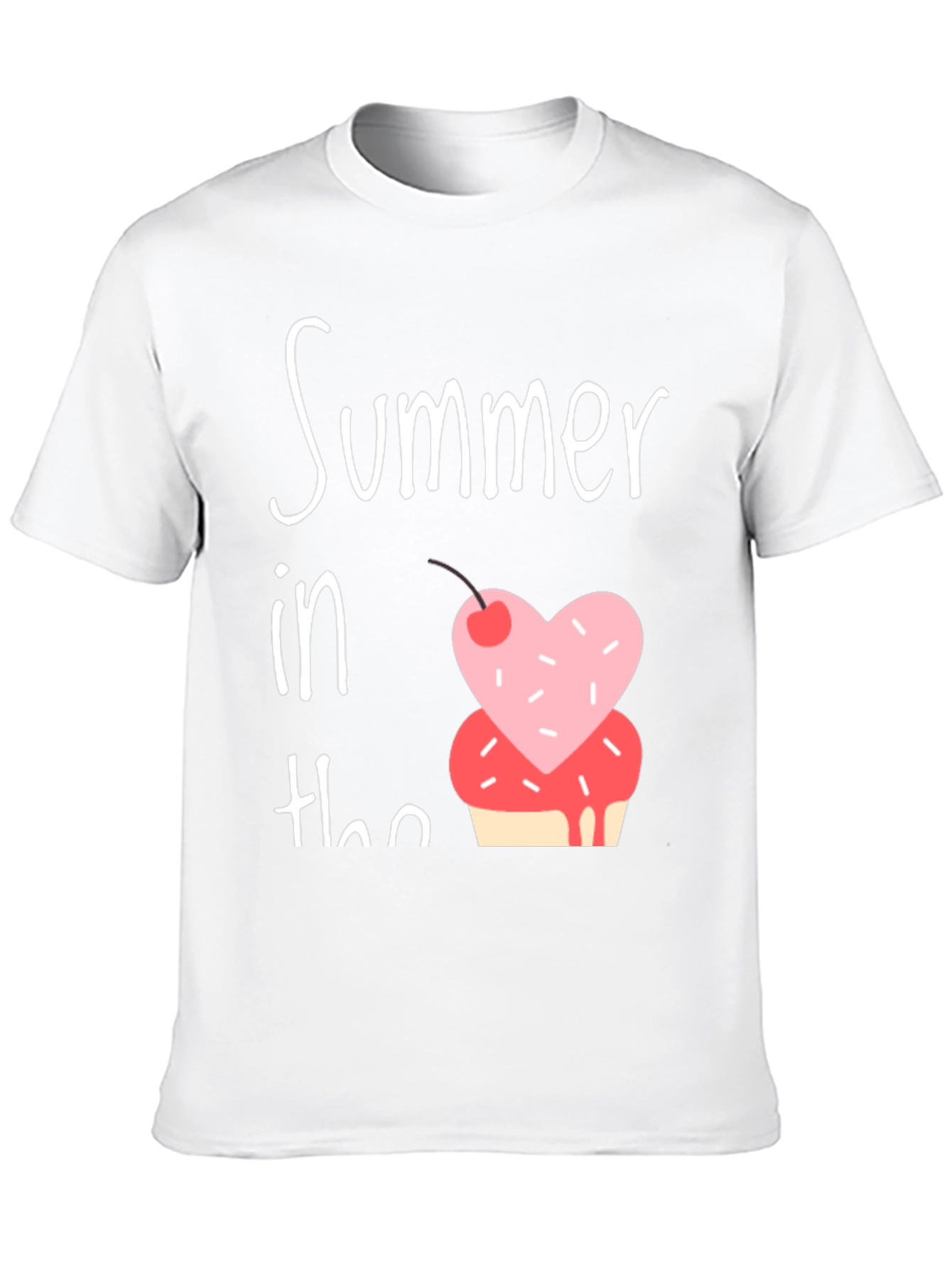 Summer Cupcake Graphic Tee - Black Unisex T-Shirt