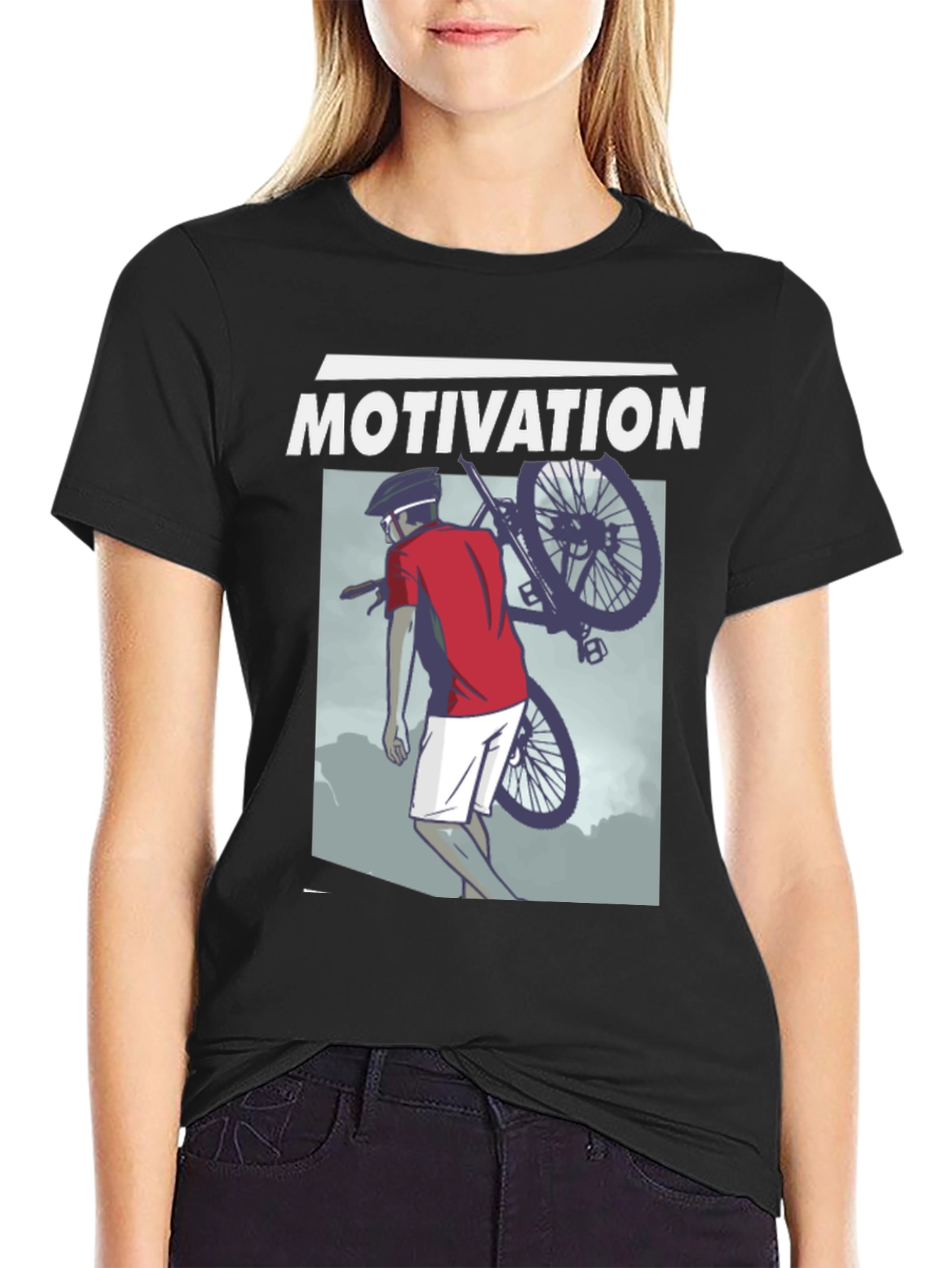 Motivation Cyclist Graphic T-Shirt