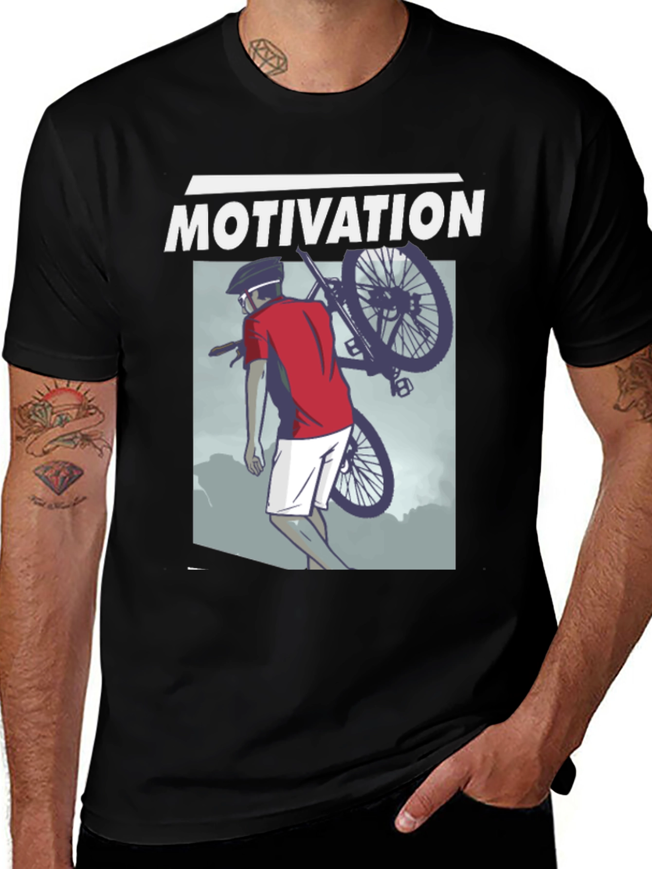 Motivation Cyclist Graphic T-Shirt