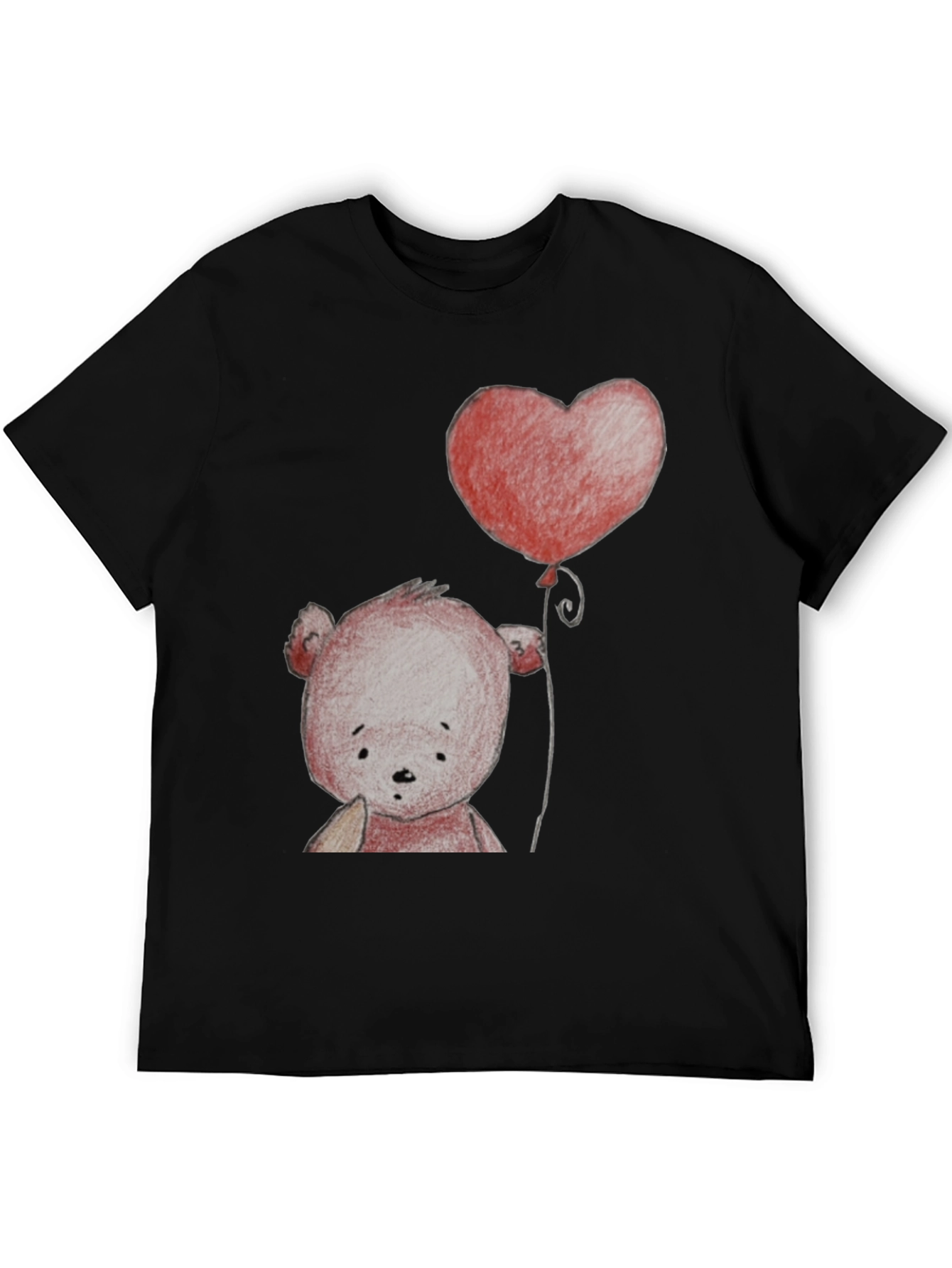 Heart Balloon Teddy Bear Graphic T-Shirt