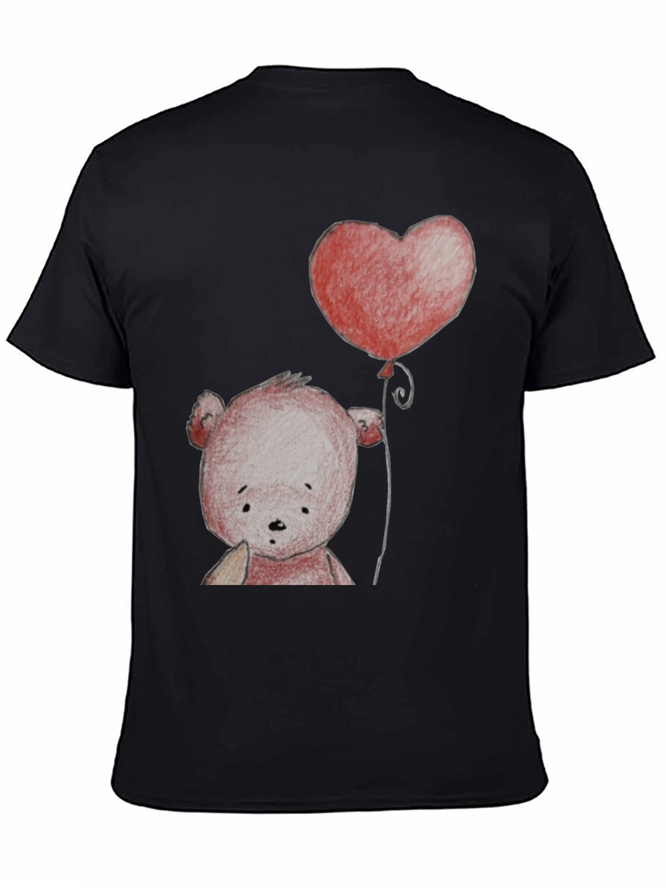 Heart Balloon Teddy Bear Graphic T-Shirt