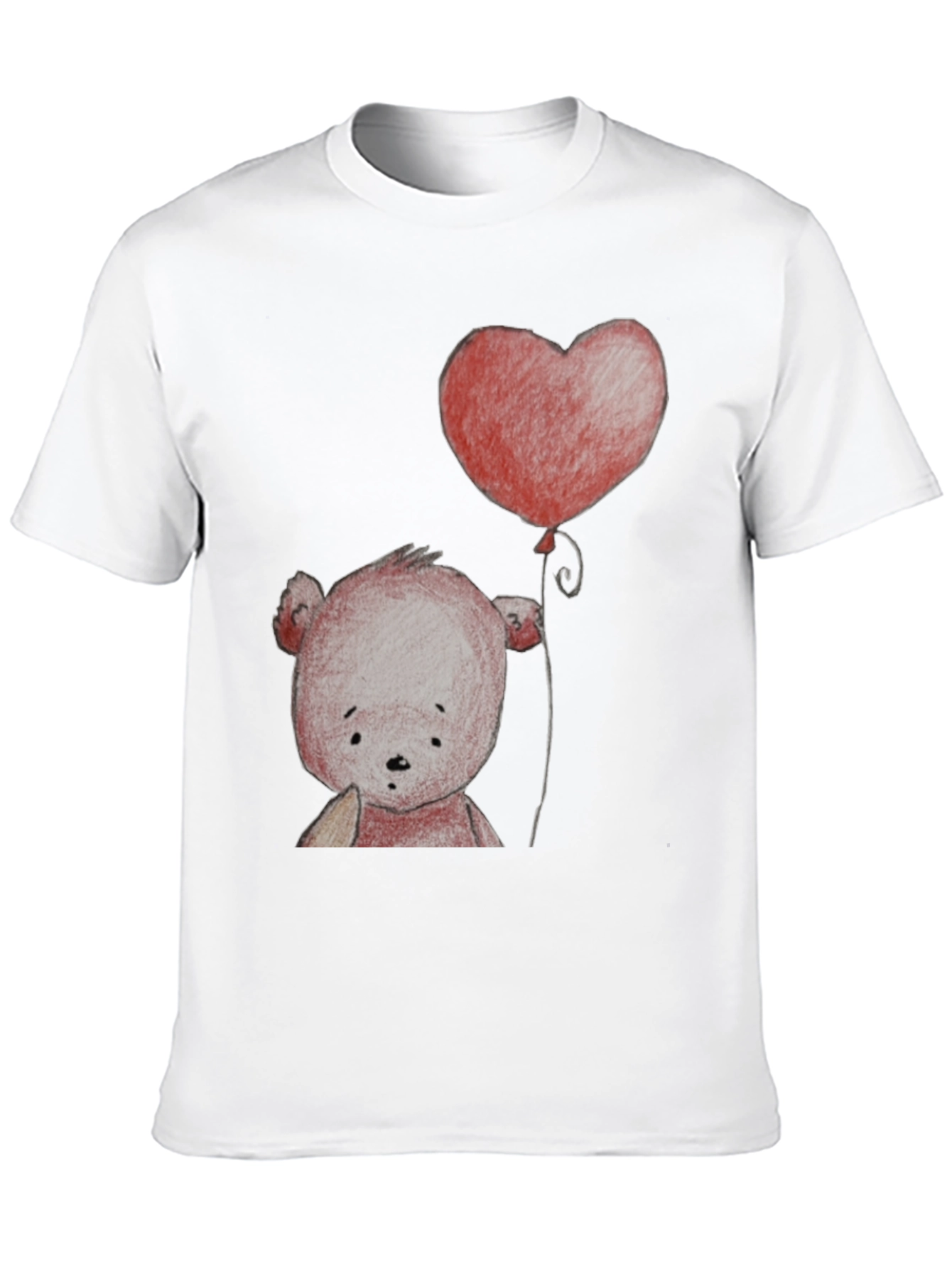 Heart Balloon Teddy Bear Graphic T-Shirt