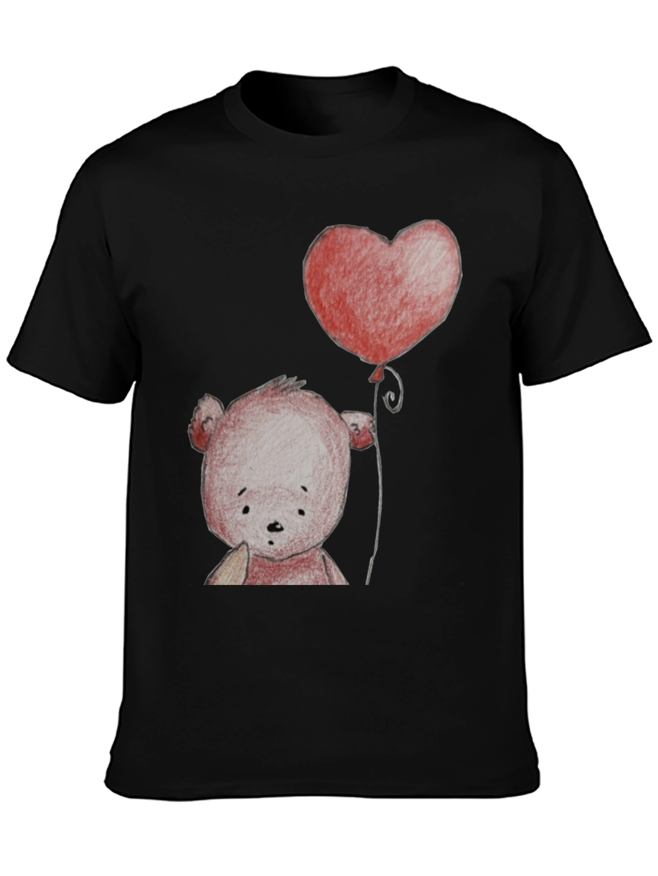 Heart Balloon Teddy Bear Graphic T-Shirt