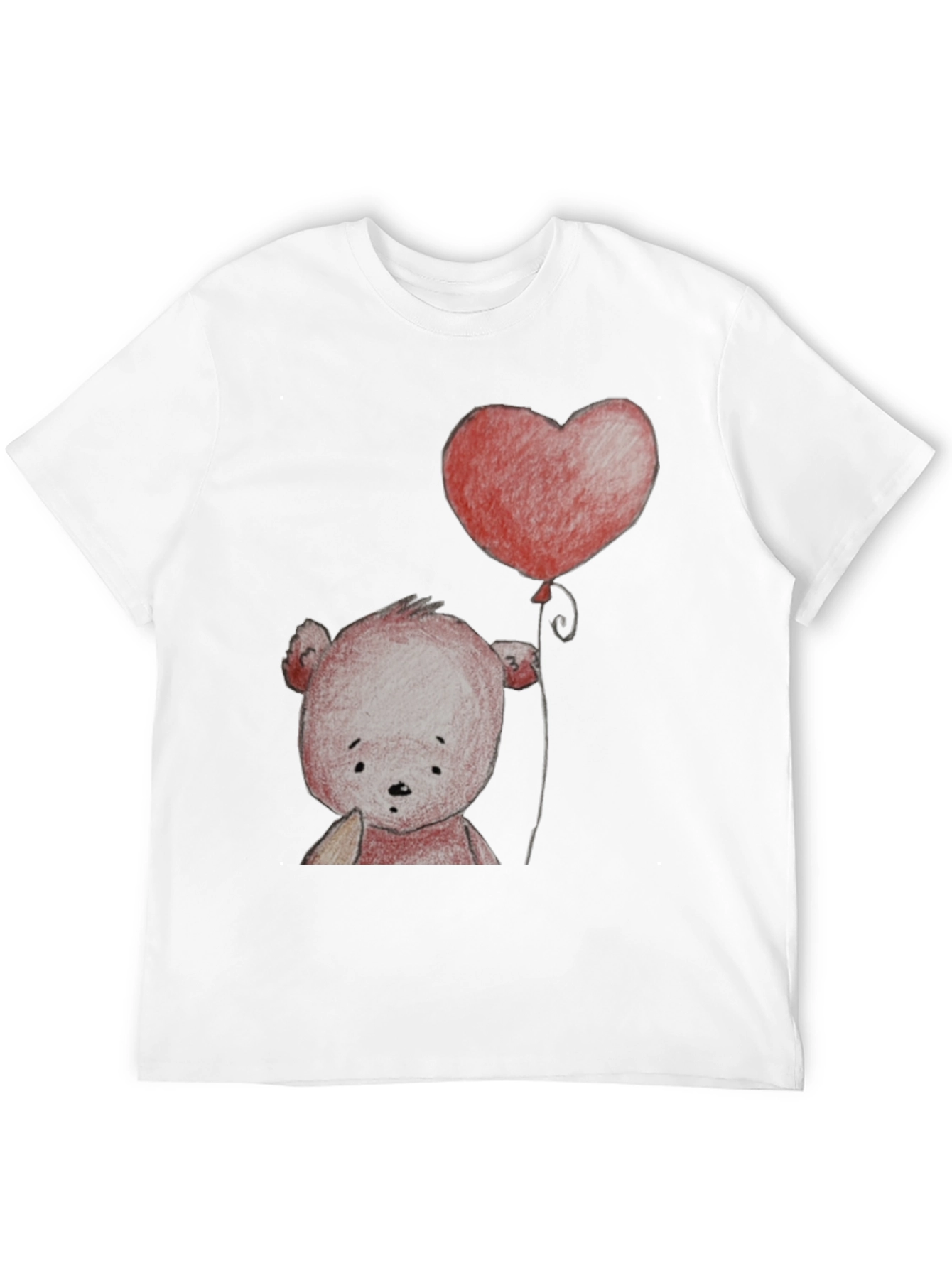 Heart Balloon Teddy Bear Graphic T-Shirt