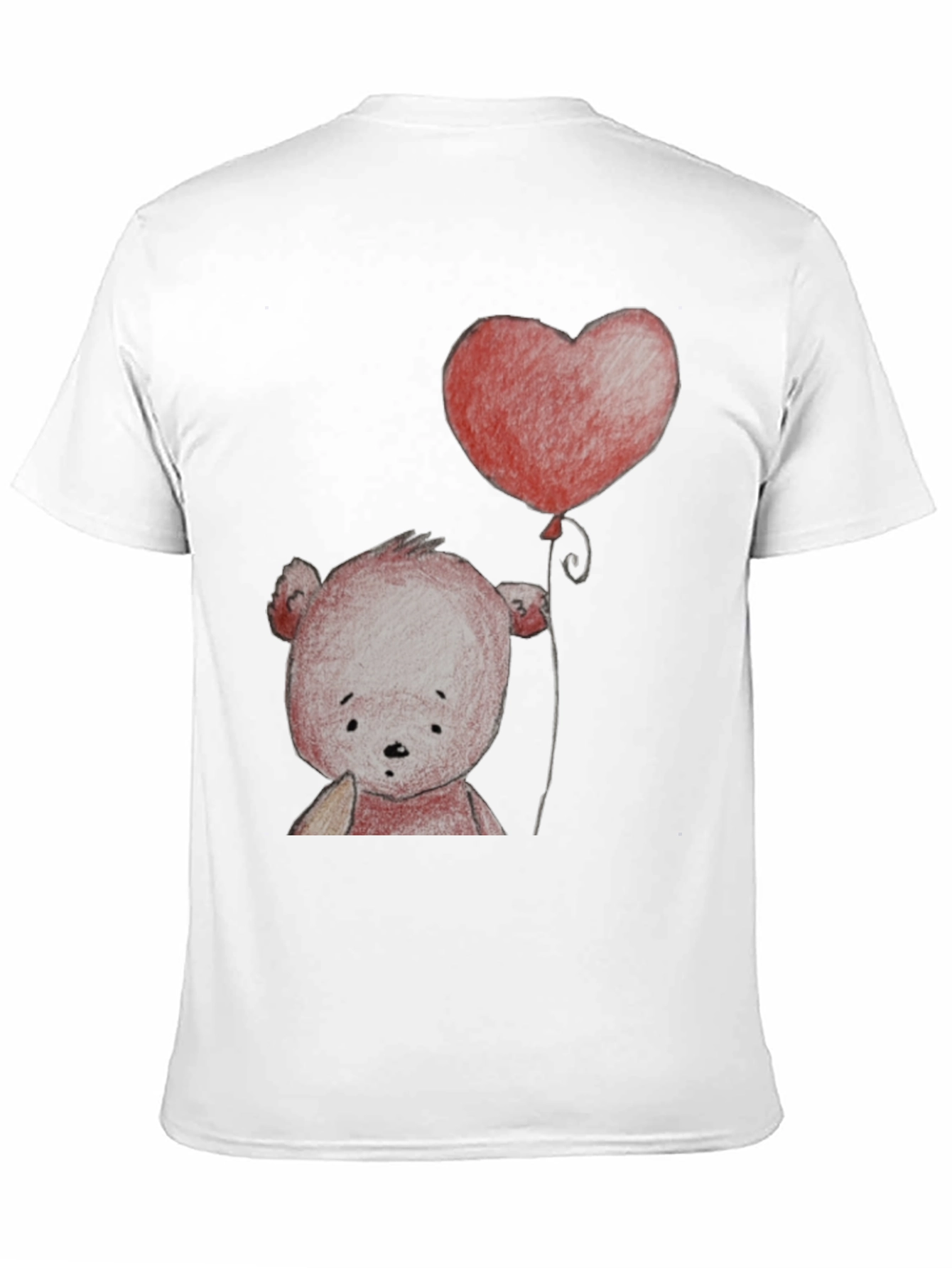 Heart Balloon Teddy Bear Graphic T-Shirt