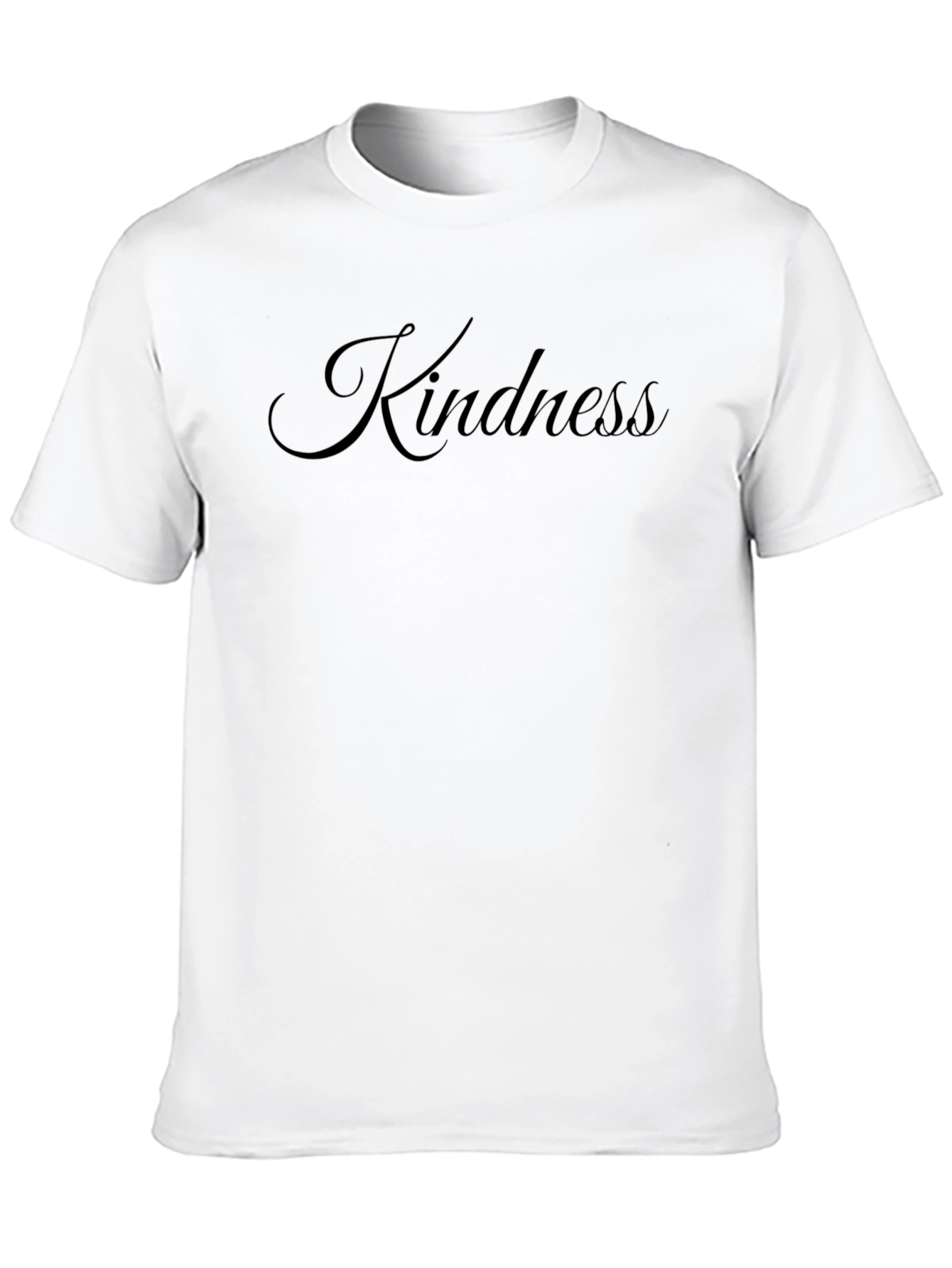 Kindness Scripted Graphic Print Soft Black T-Shirt