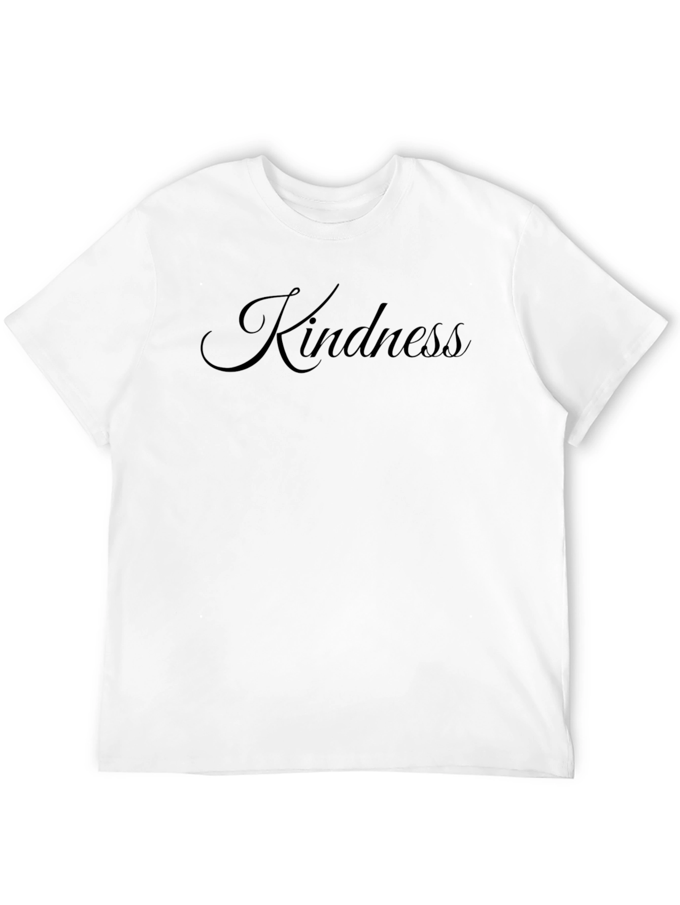 Kindness Scripted Graphic Print Soft Black T-Shirt