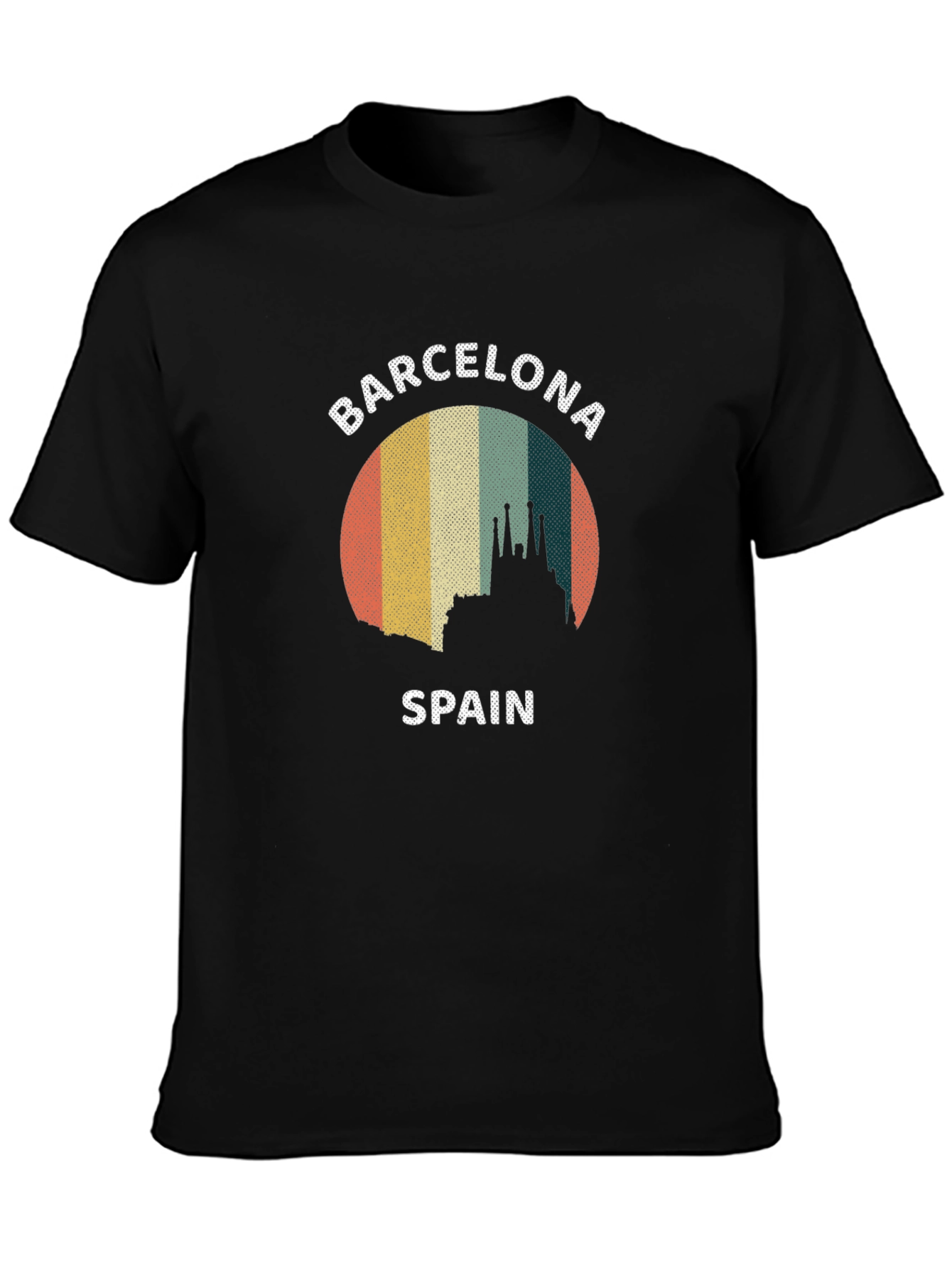 Barcelona Spain Retro Graphic Tee