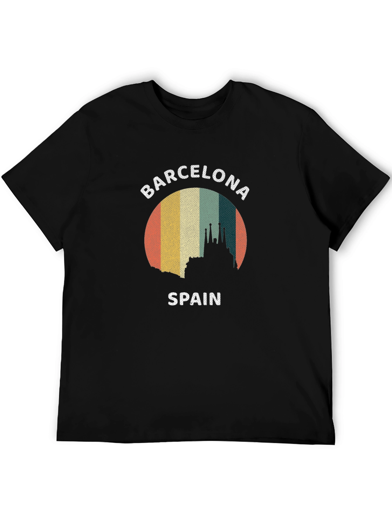 Barcelona Spain Retro Graphic Tee