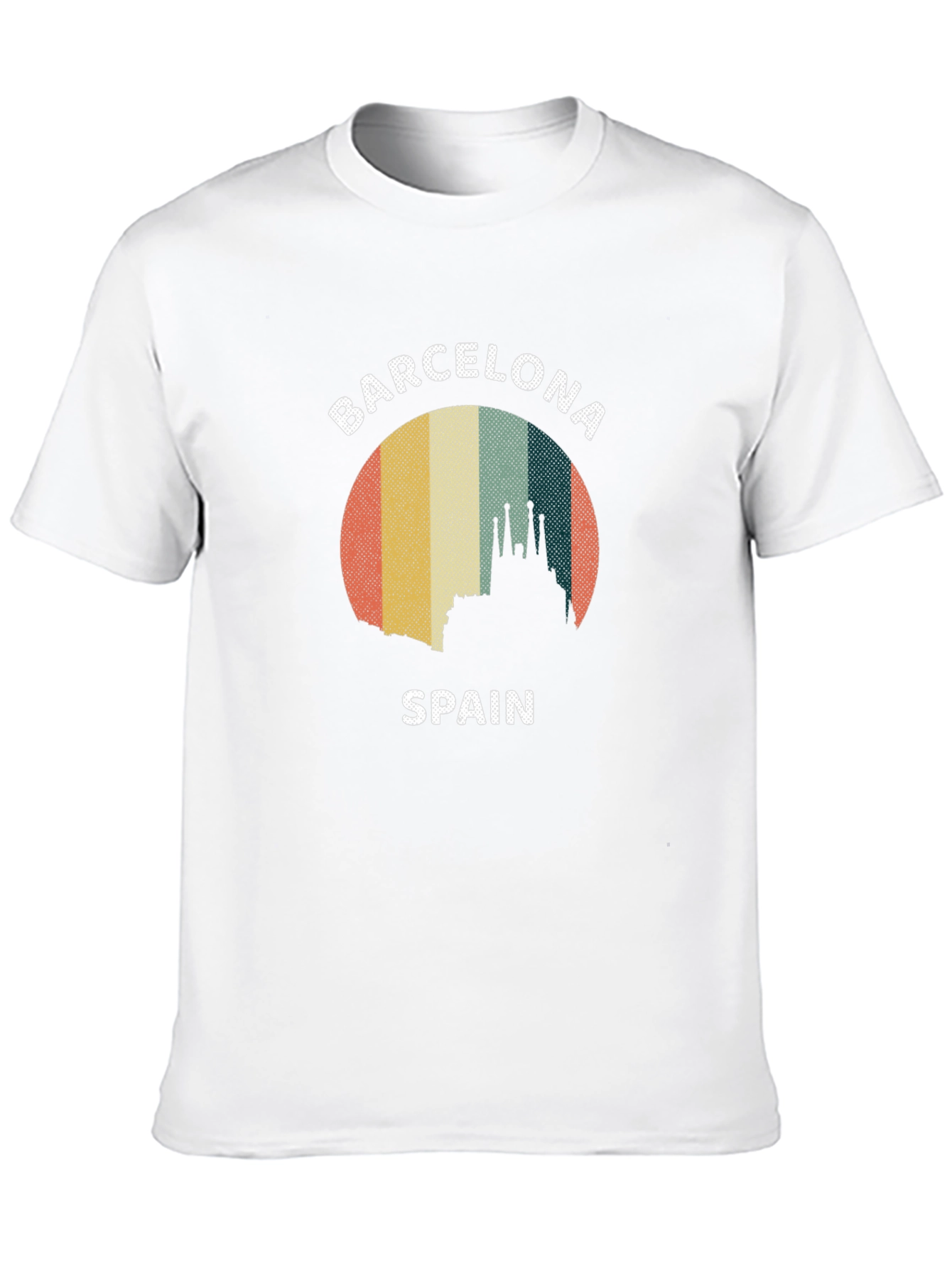 Barcelona Spain Retro Graphic Tee