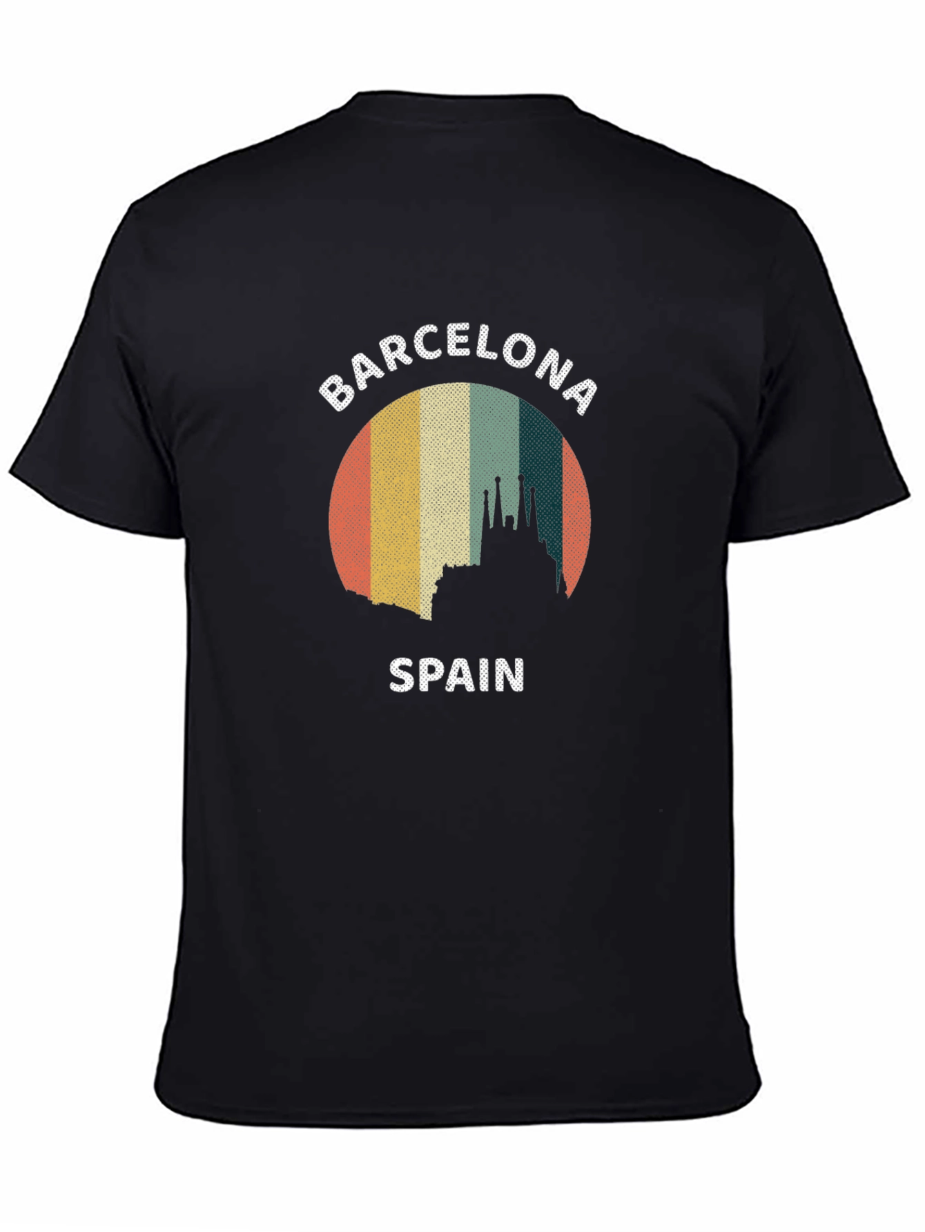 Barcelona Spain Retro Graphic Tee