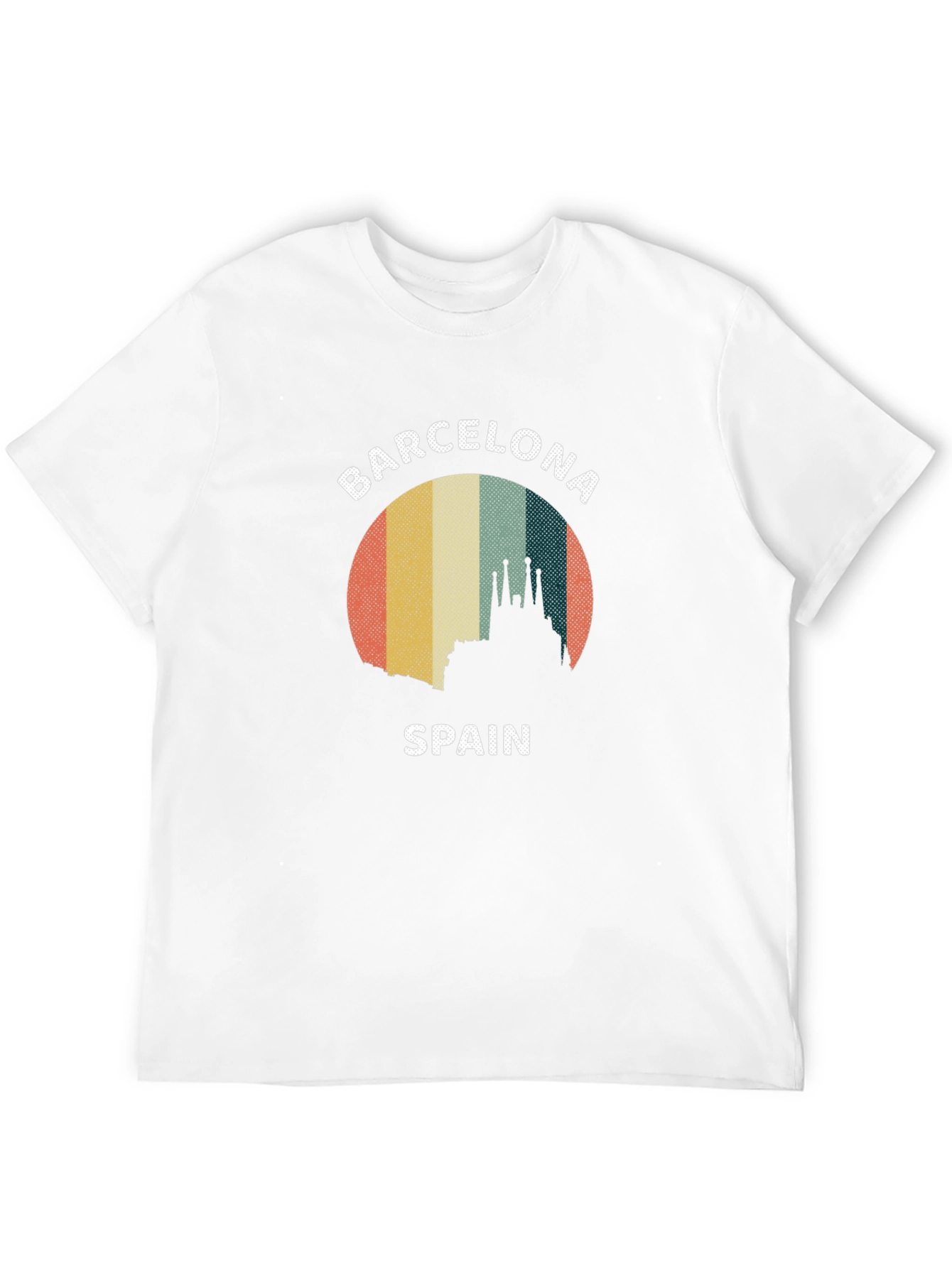 Barcelona Spain Retro Graphic Tee