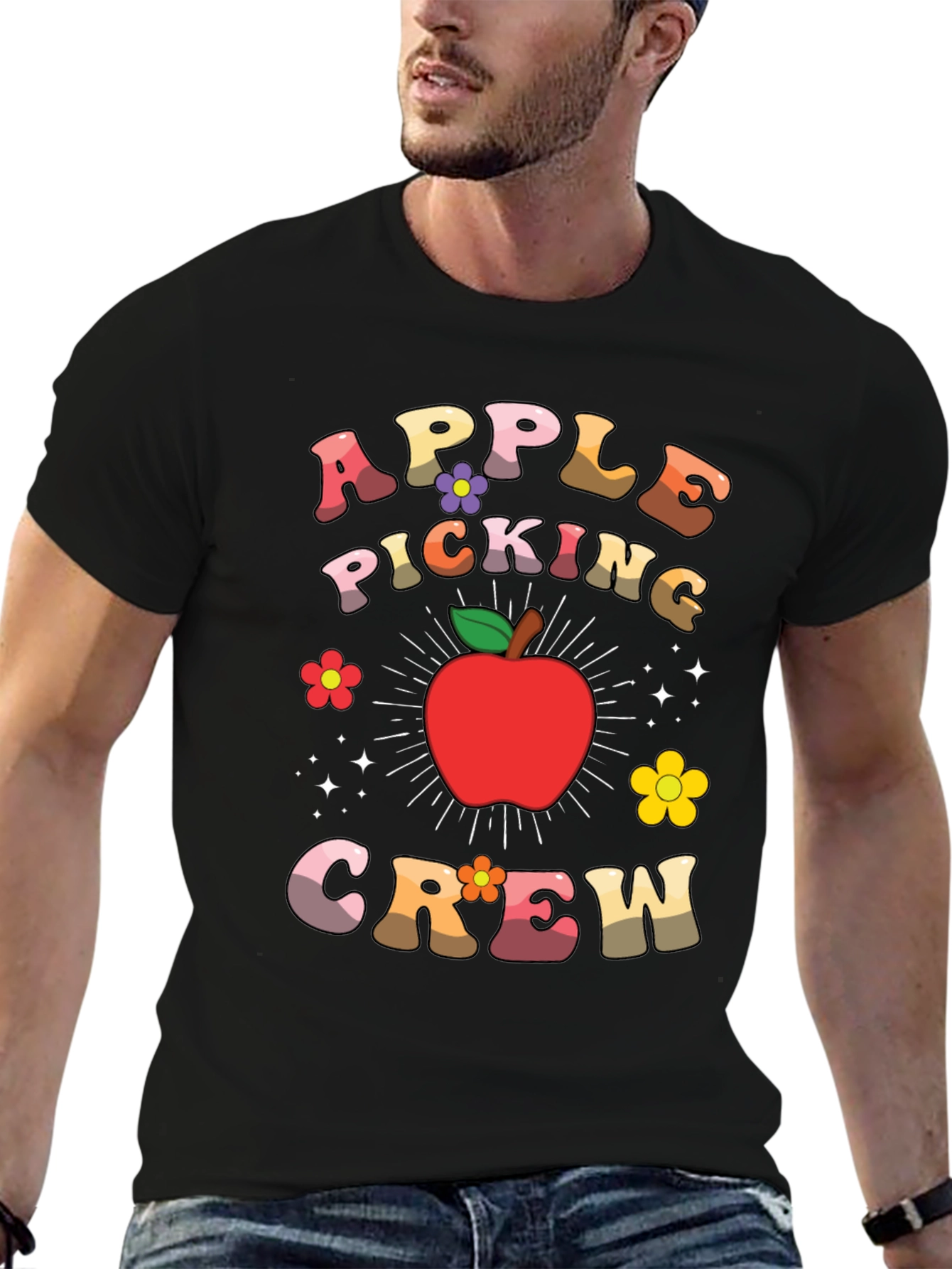 Apple Picking Crew Retro Graphic Tee