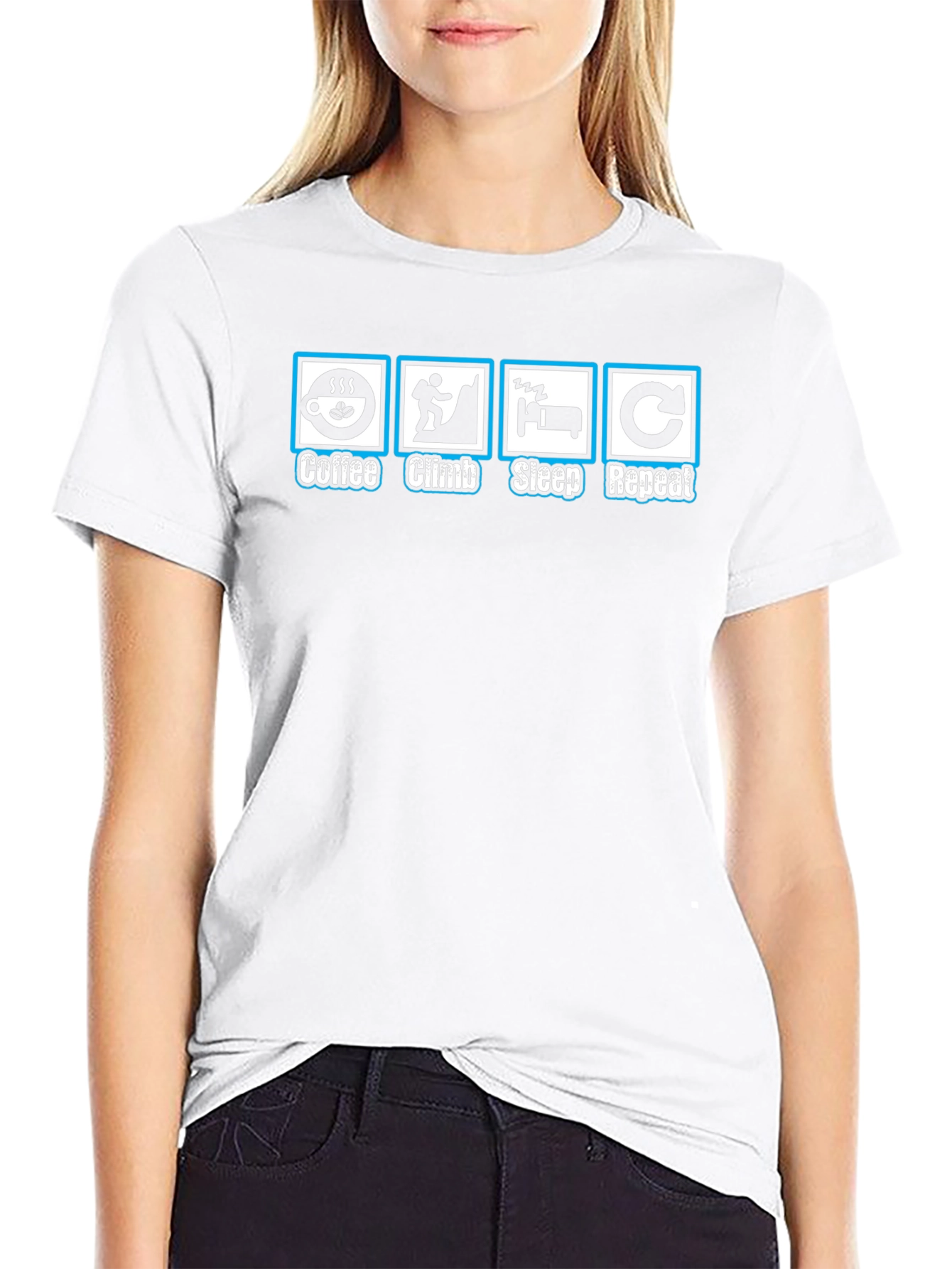 Coffee Climb Sleep Repeat T-Shirt