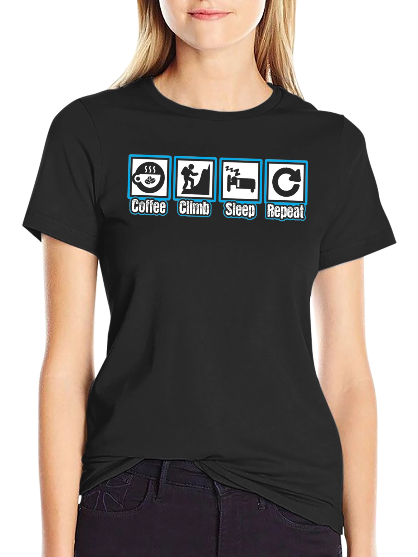 Coffee Climb Sleep Repeat T-Shirt