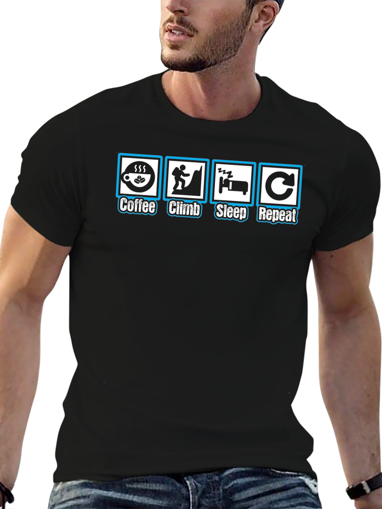 Coffee Climb Sleep Repeat T-Shirt