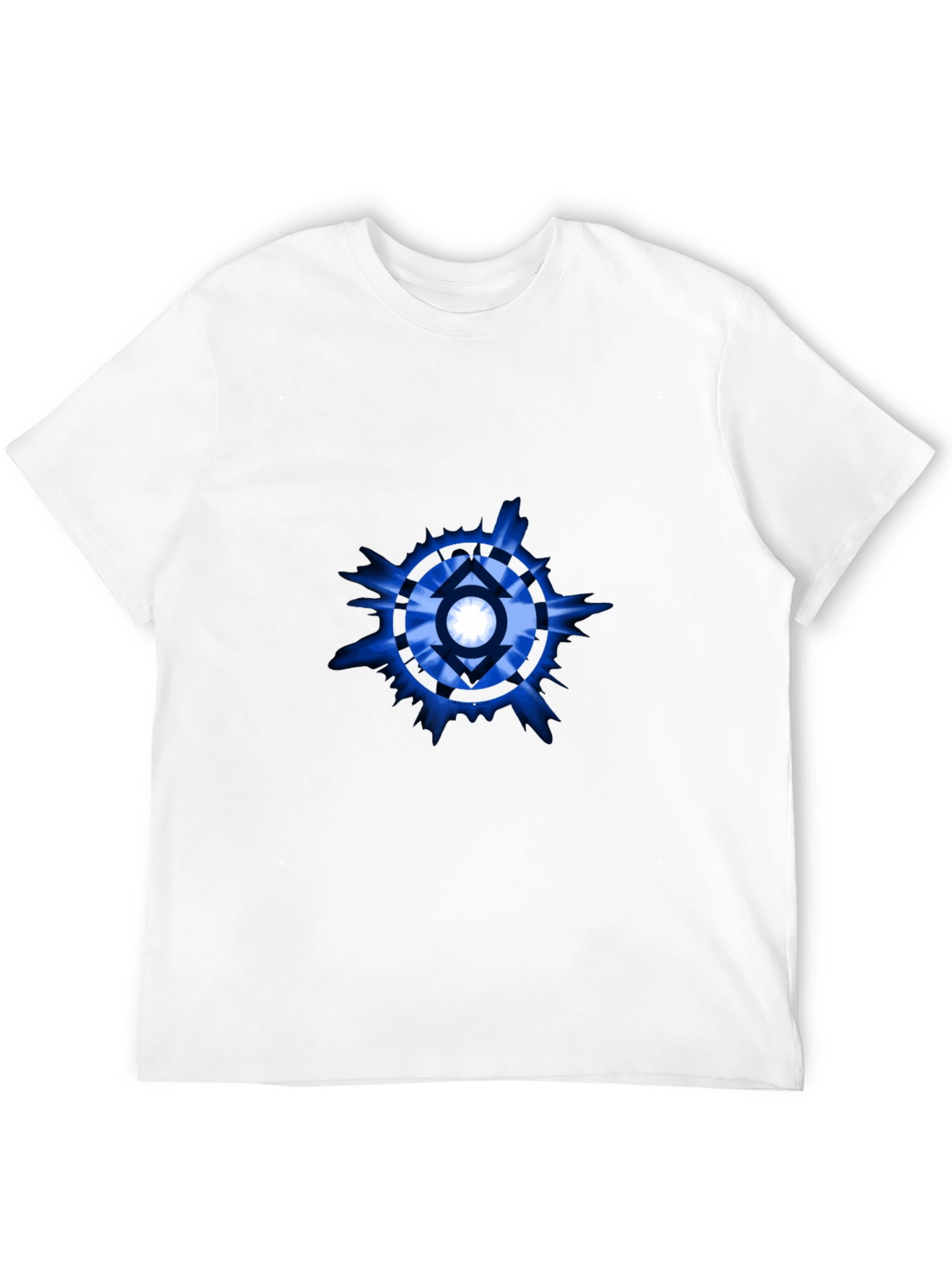 Blue Lantern Symbol Black T-Shirt