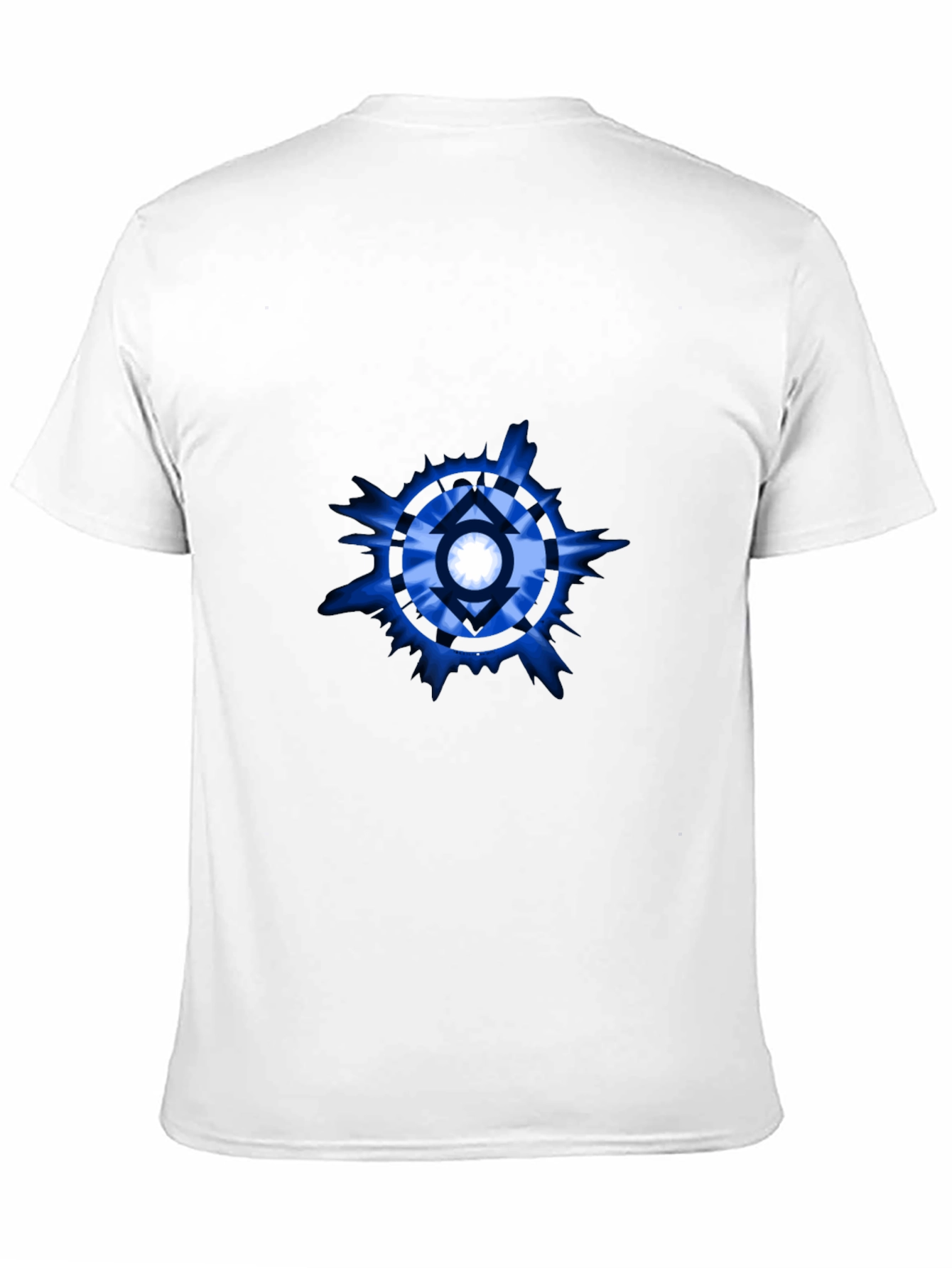 Blue Lantern Symbol Black T-Shirt