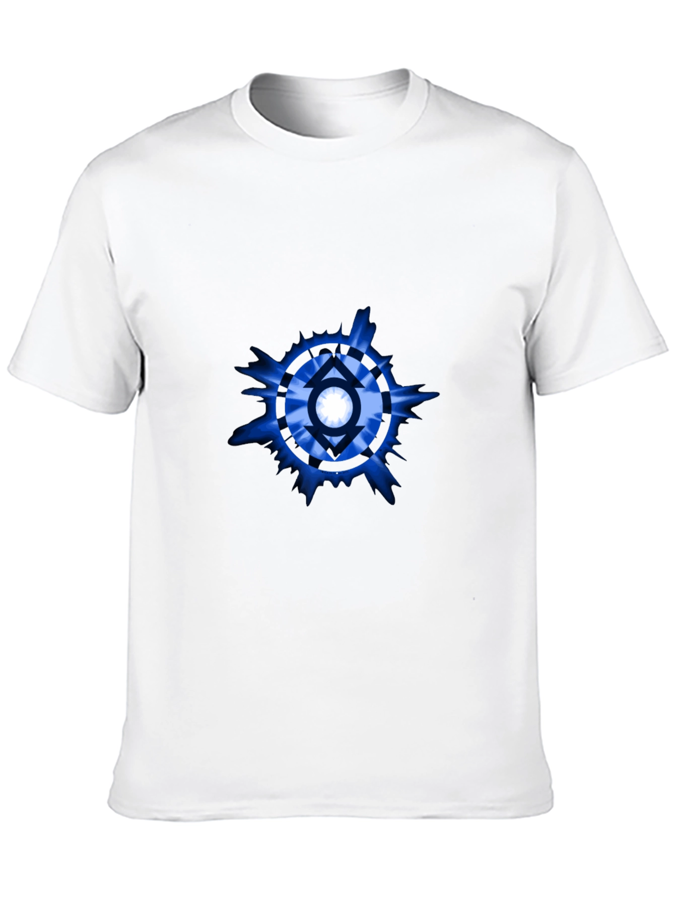 Blue Lantern Symbol Black T-Shirt