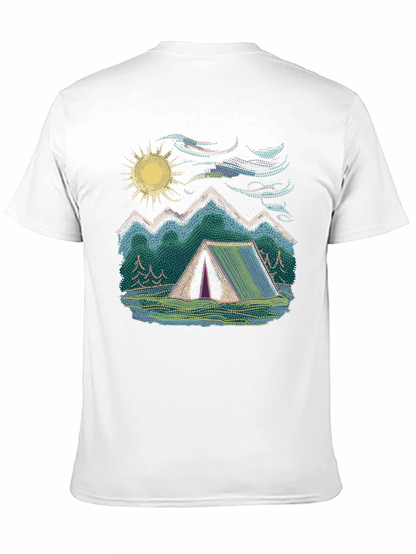 Camping Adventure Graphic Tee - Black