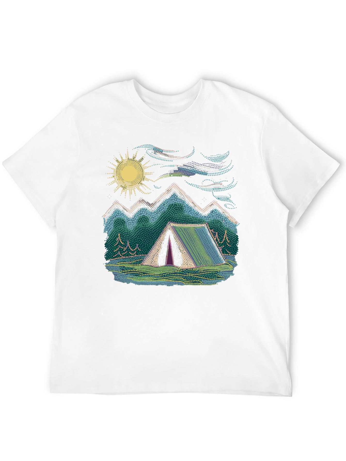 Camping Adventure Graphic Tee - Black
