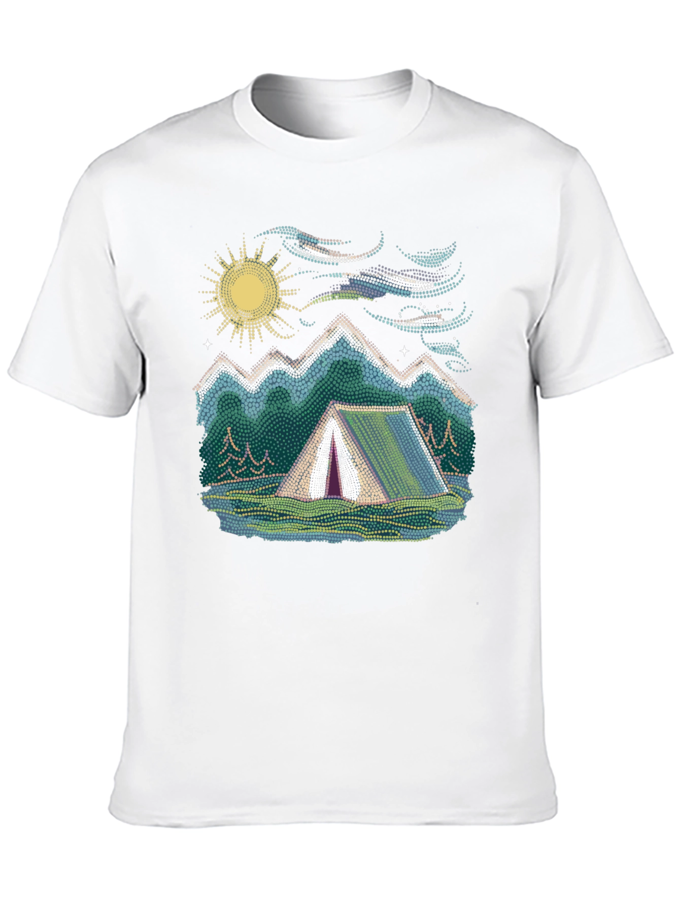 Camping Adventure Graphic Tee - Black