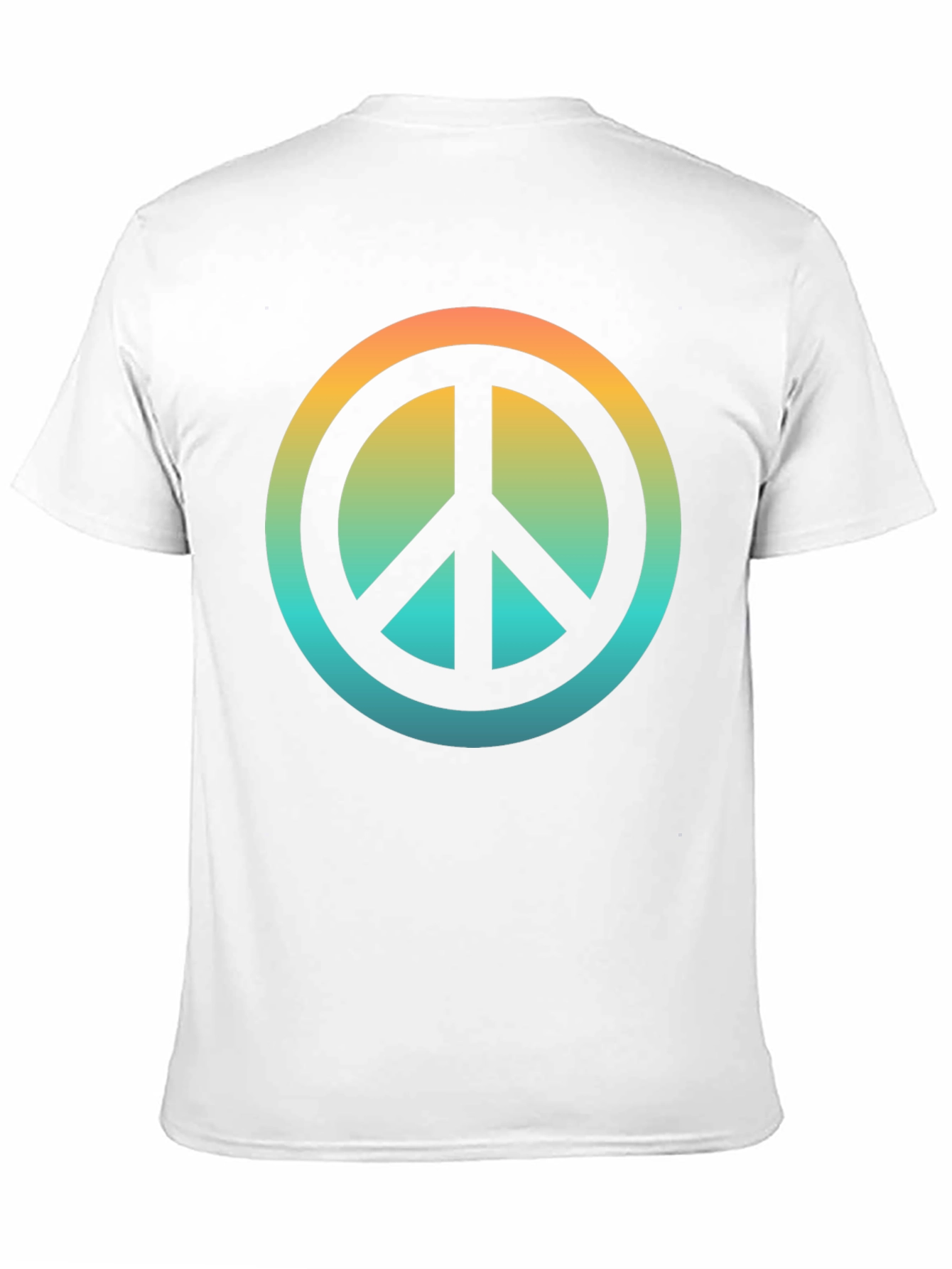 Retro Peace Sign Graphic T-Shirt - Black