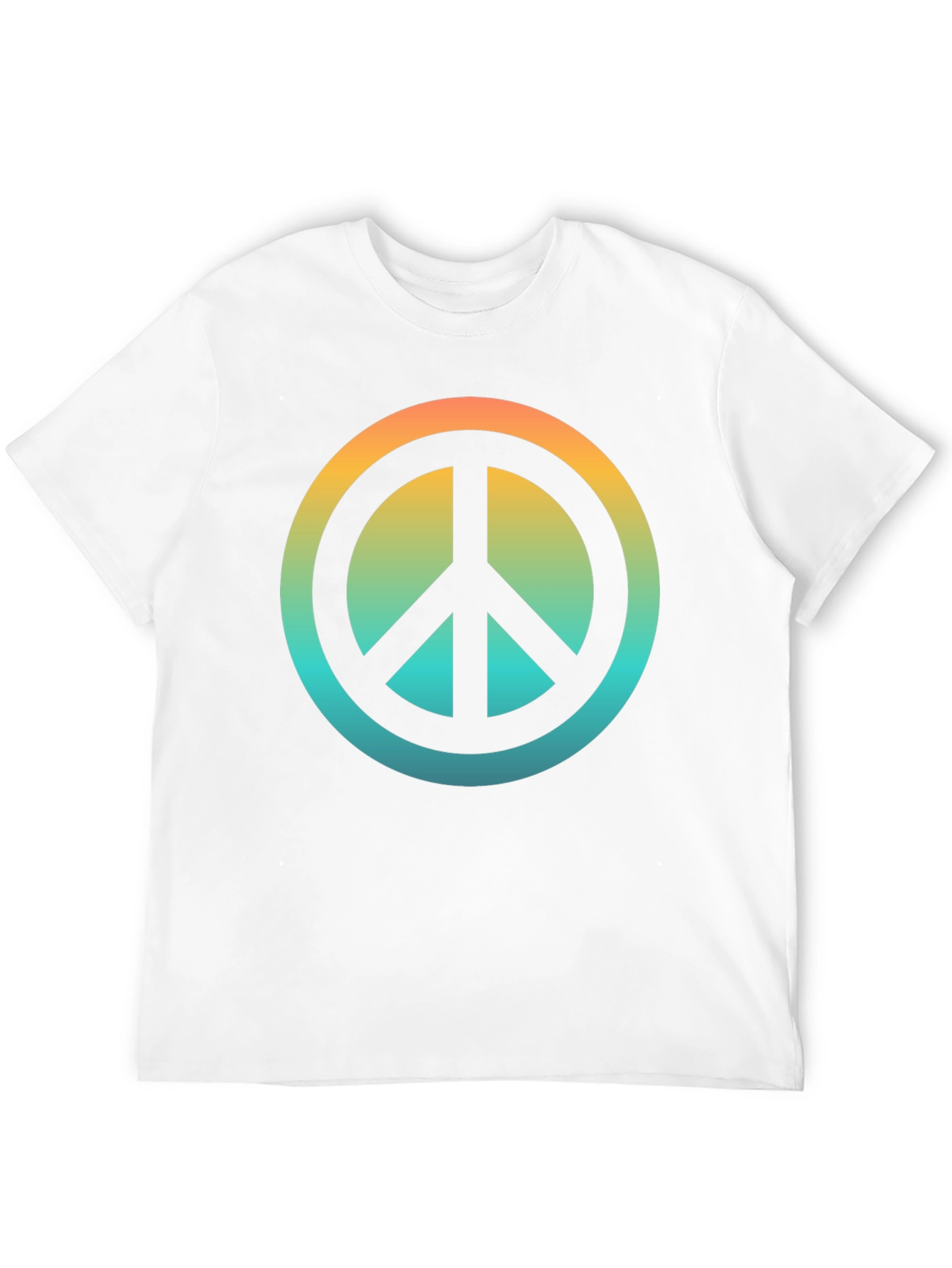 Retro Peace Sign Graphic T-Shirt - Black