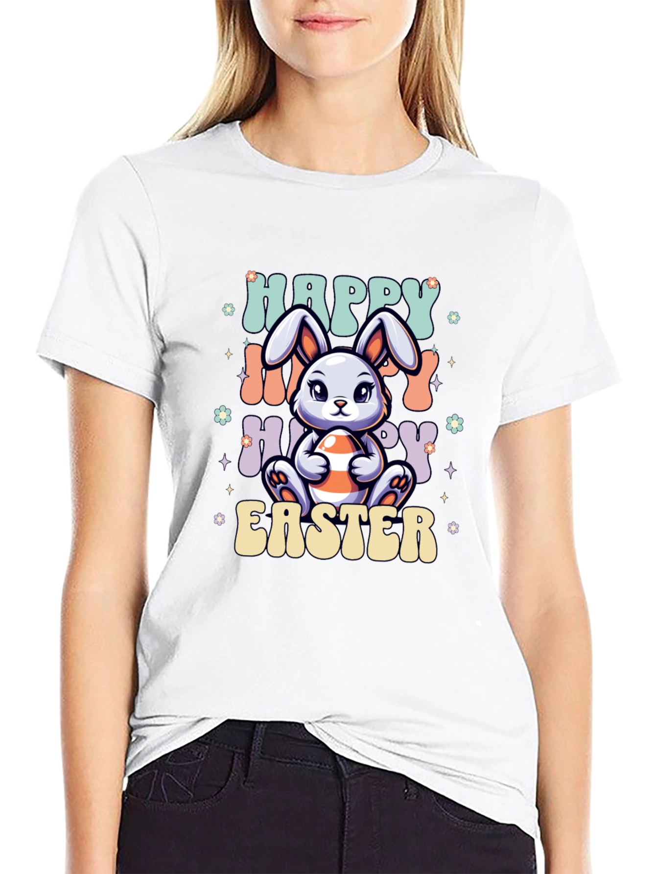 Happy Easter Bunny Graphic T-Shirt