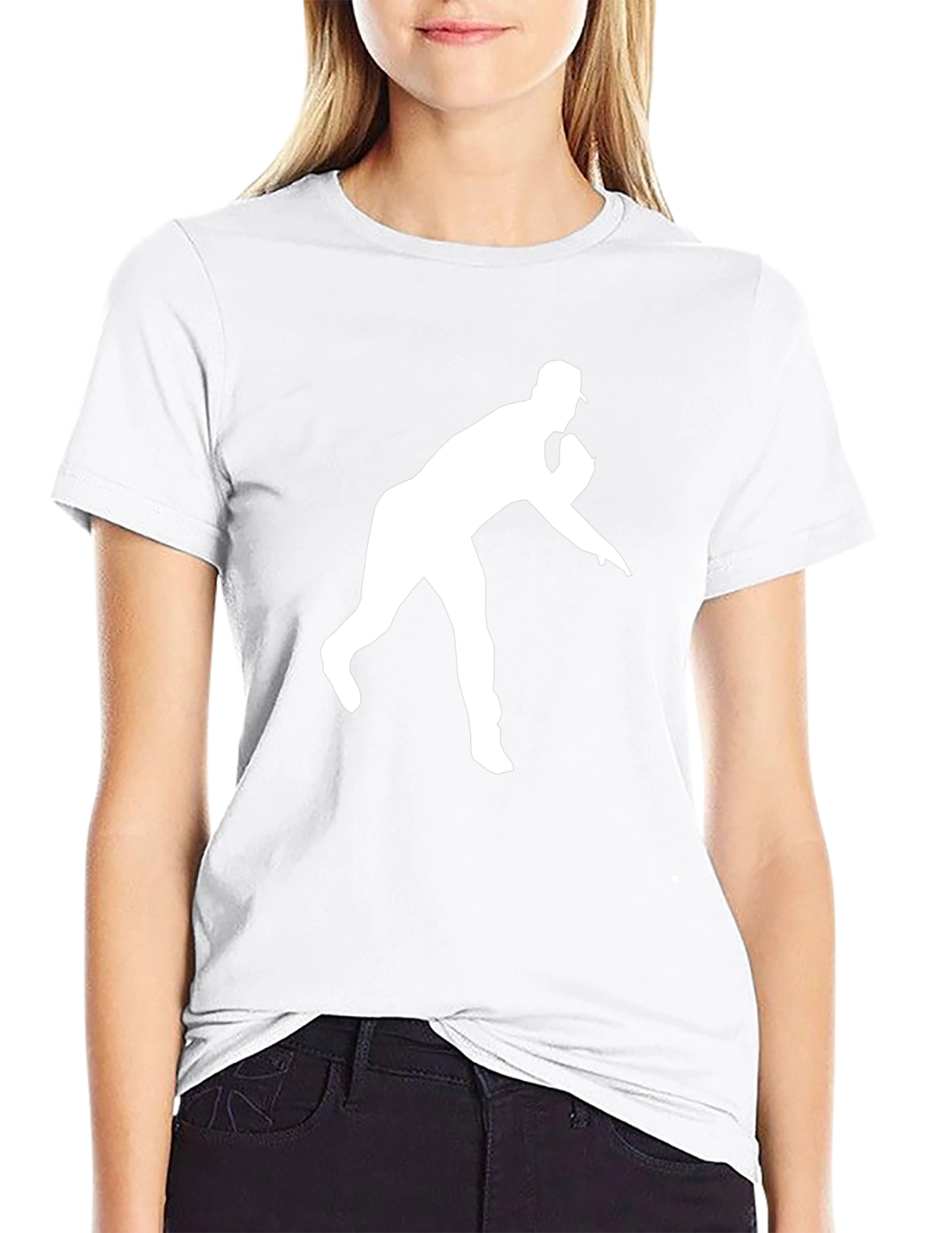 Baseball Pitcher Graphic Tee - Black