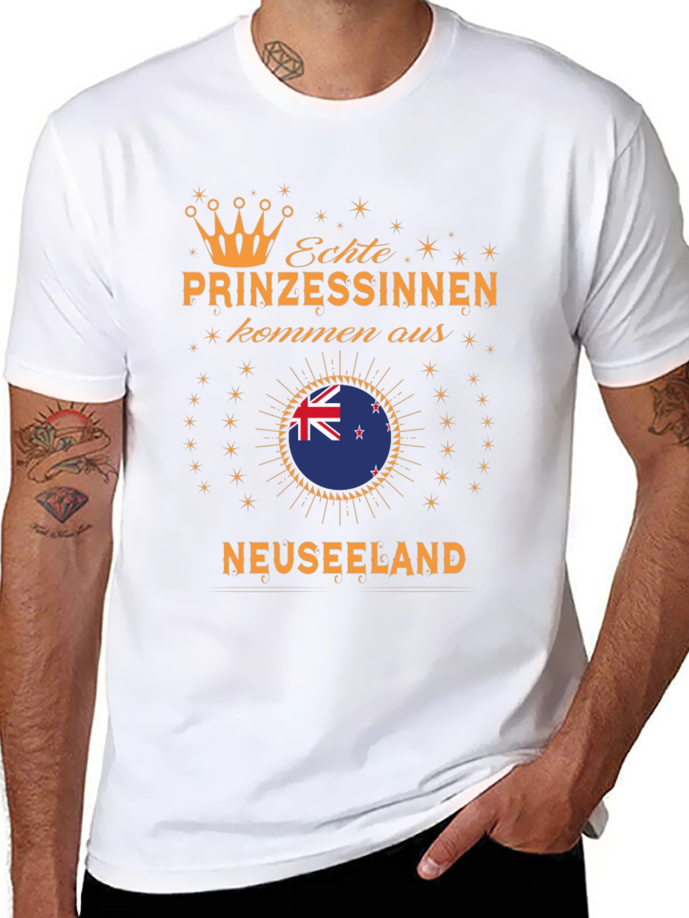 New Zealand Princess T-Shirt - Black Cotton Tee