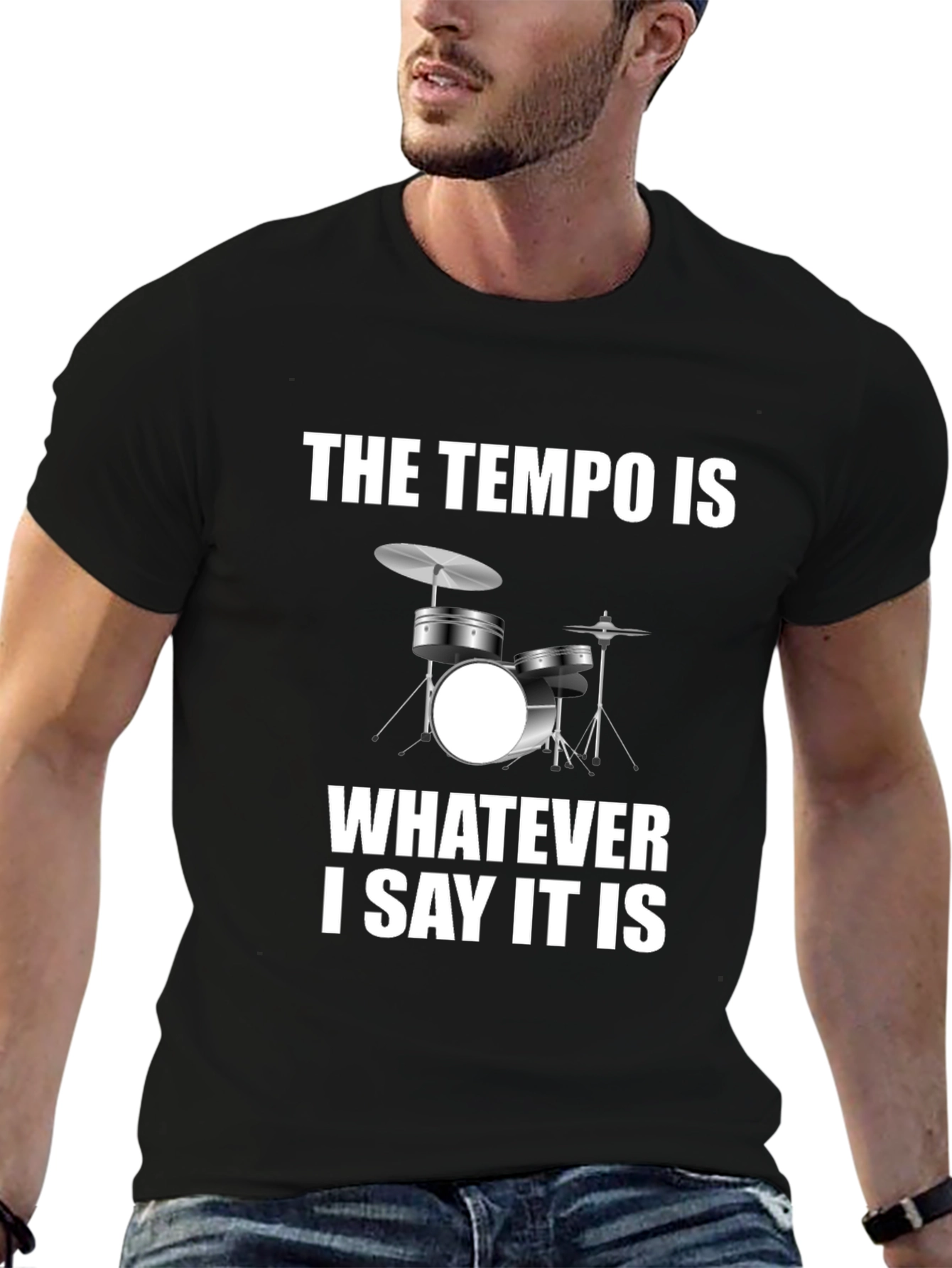 Tempo Drummer Humor Tee - Musician T-Shirt