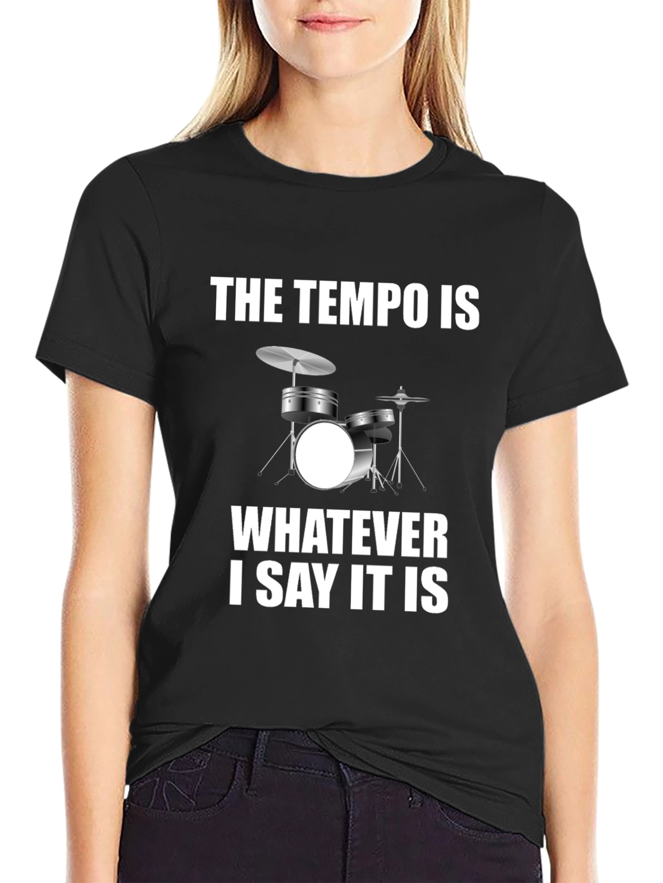 Tempo Drummer Humor Tee - Musician T-Shirt