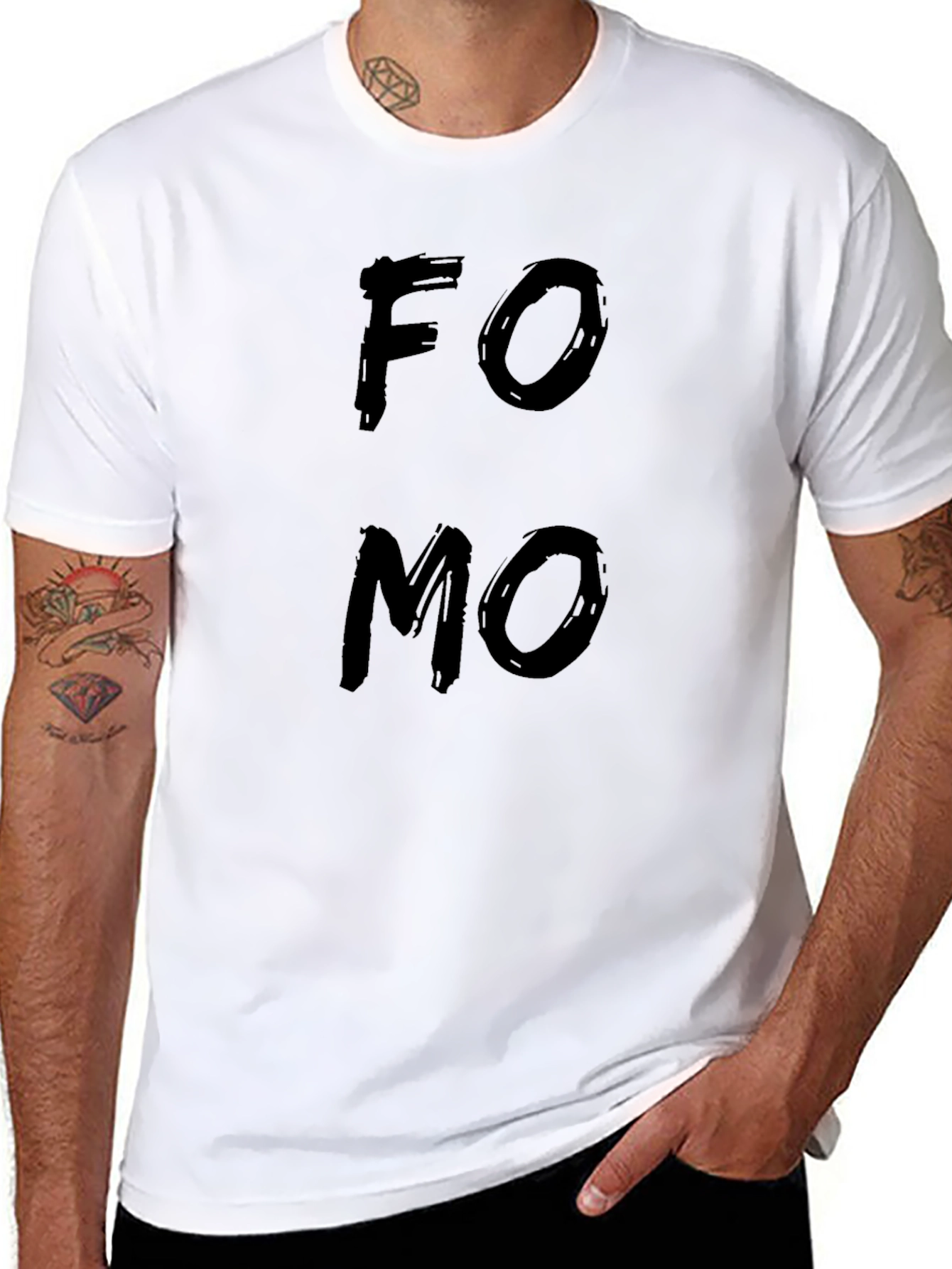 FOMO T-Shirt - Black Cotton Graphic Tee