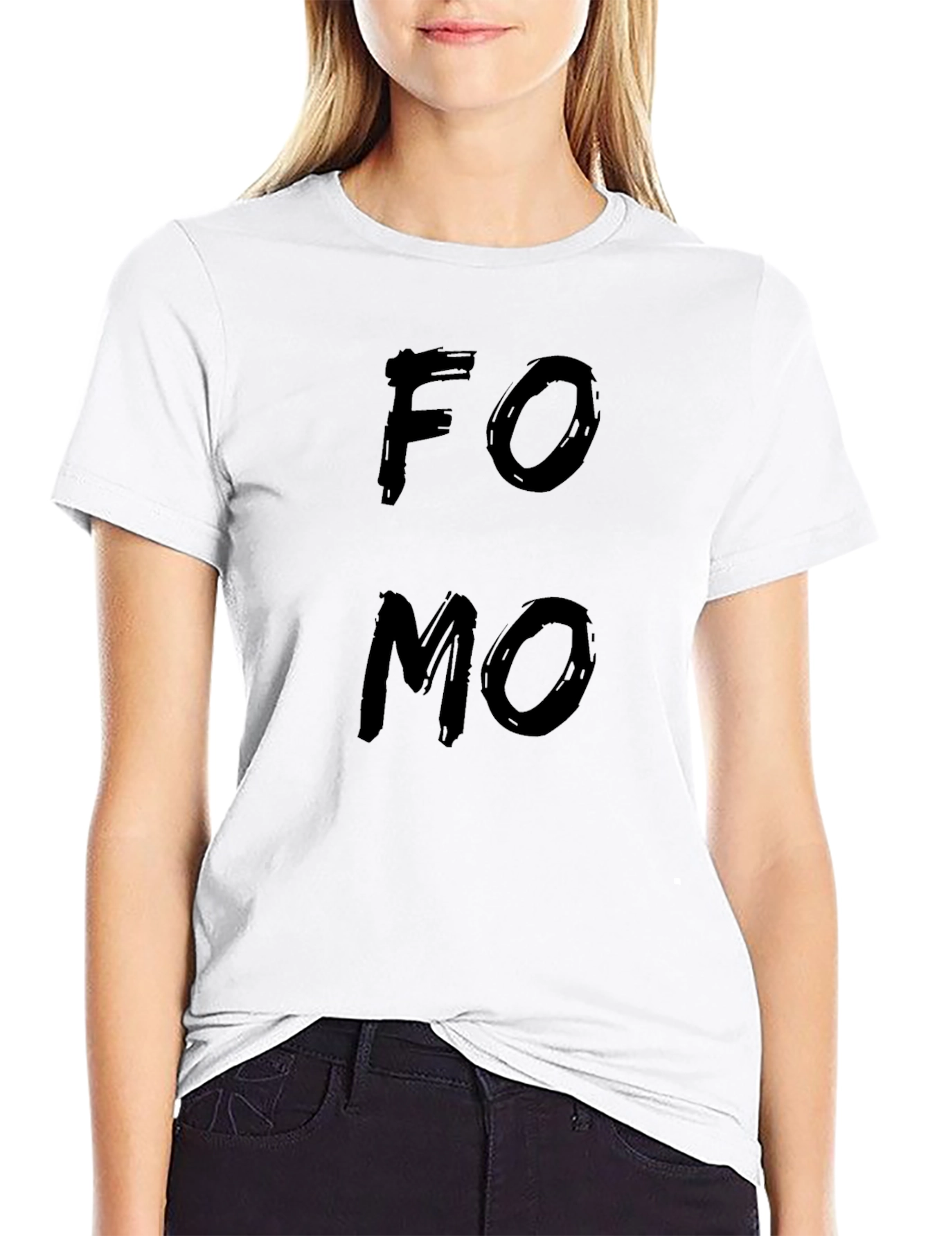 FOMO T-Shirt - Black Cotton Graphic Tee
