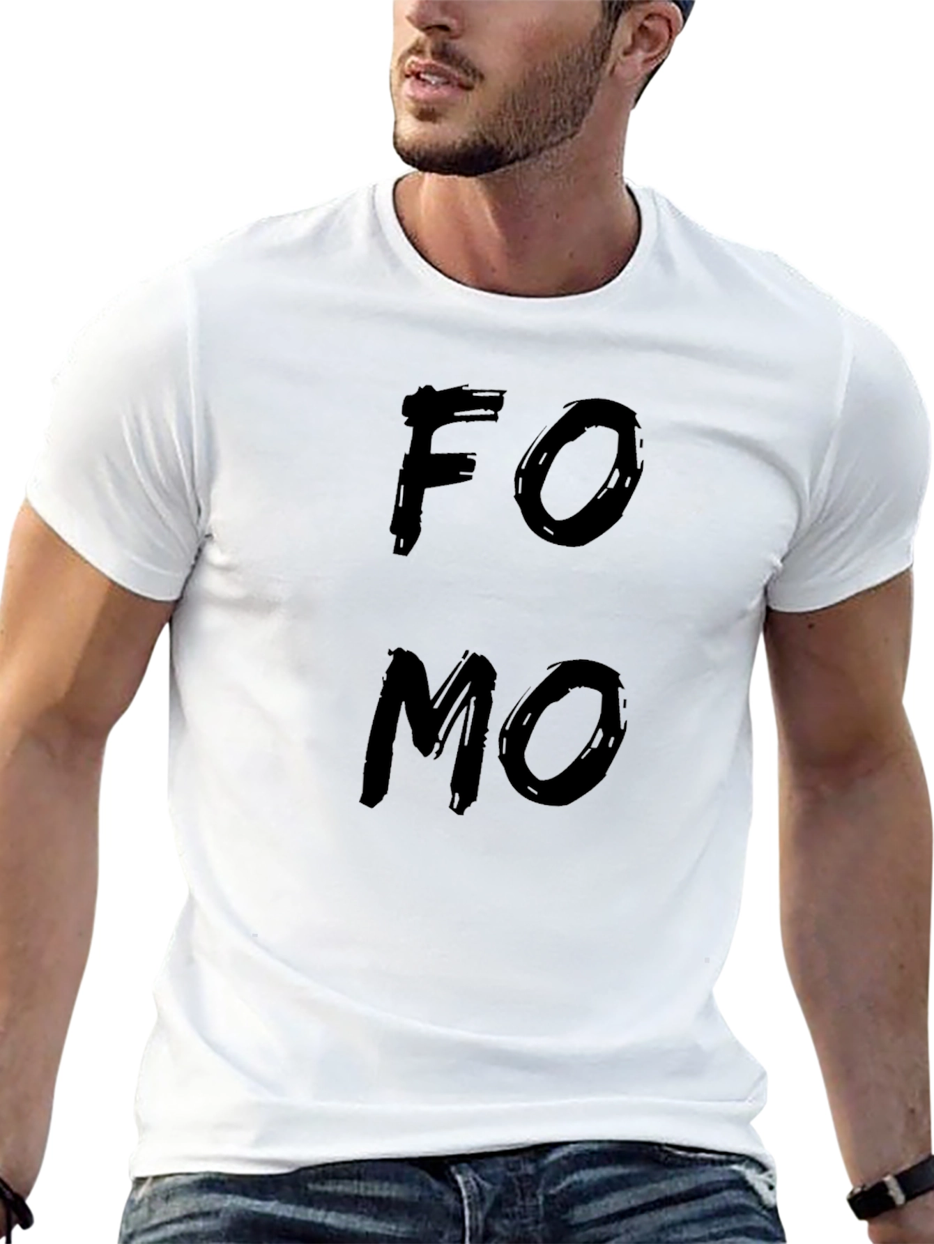 FOMO T-Shirt - Black Cotton Graphic Tee
