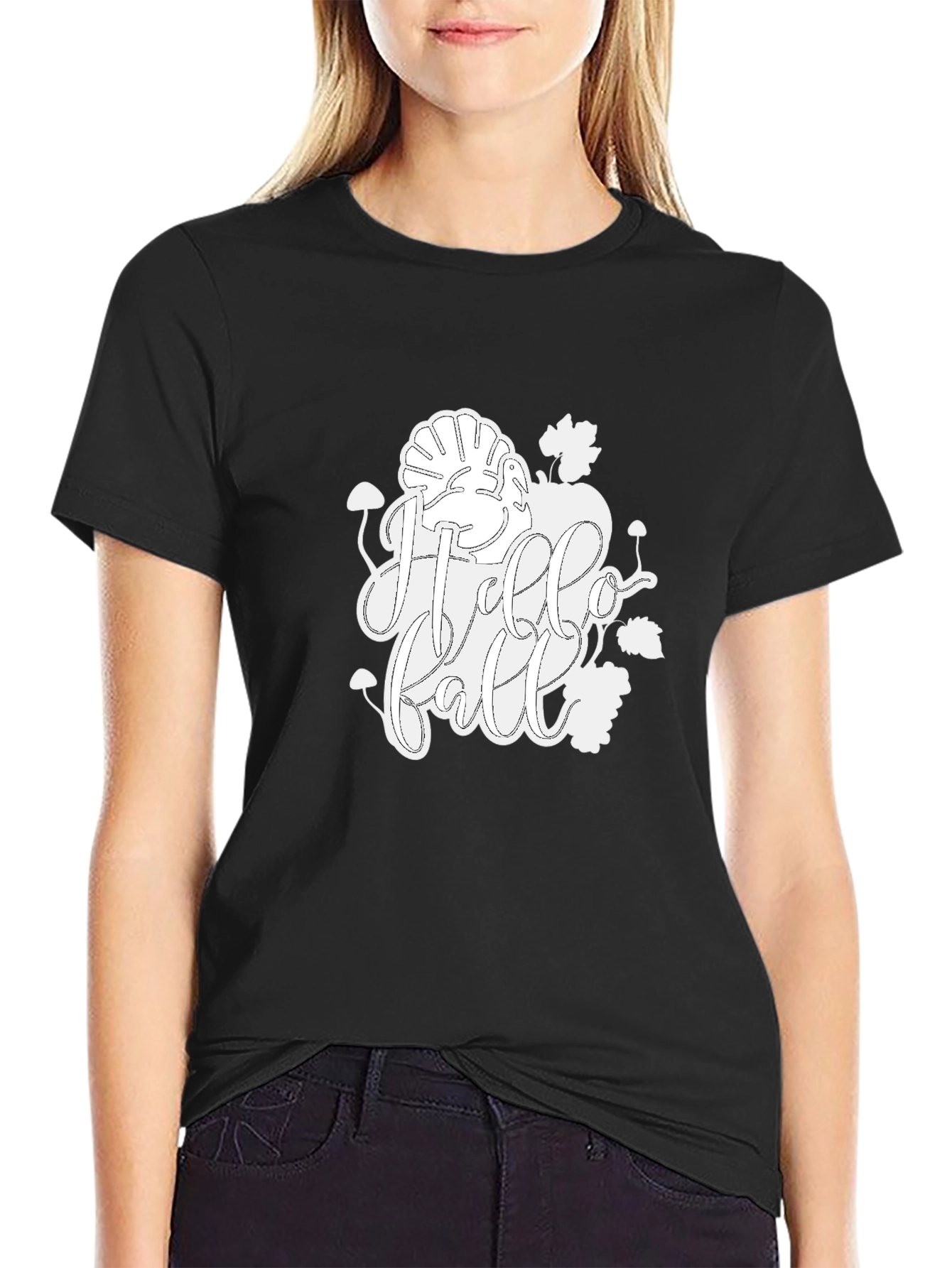 Hello Fall T-Shirt - Autumn Thanksgiving Design