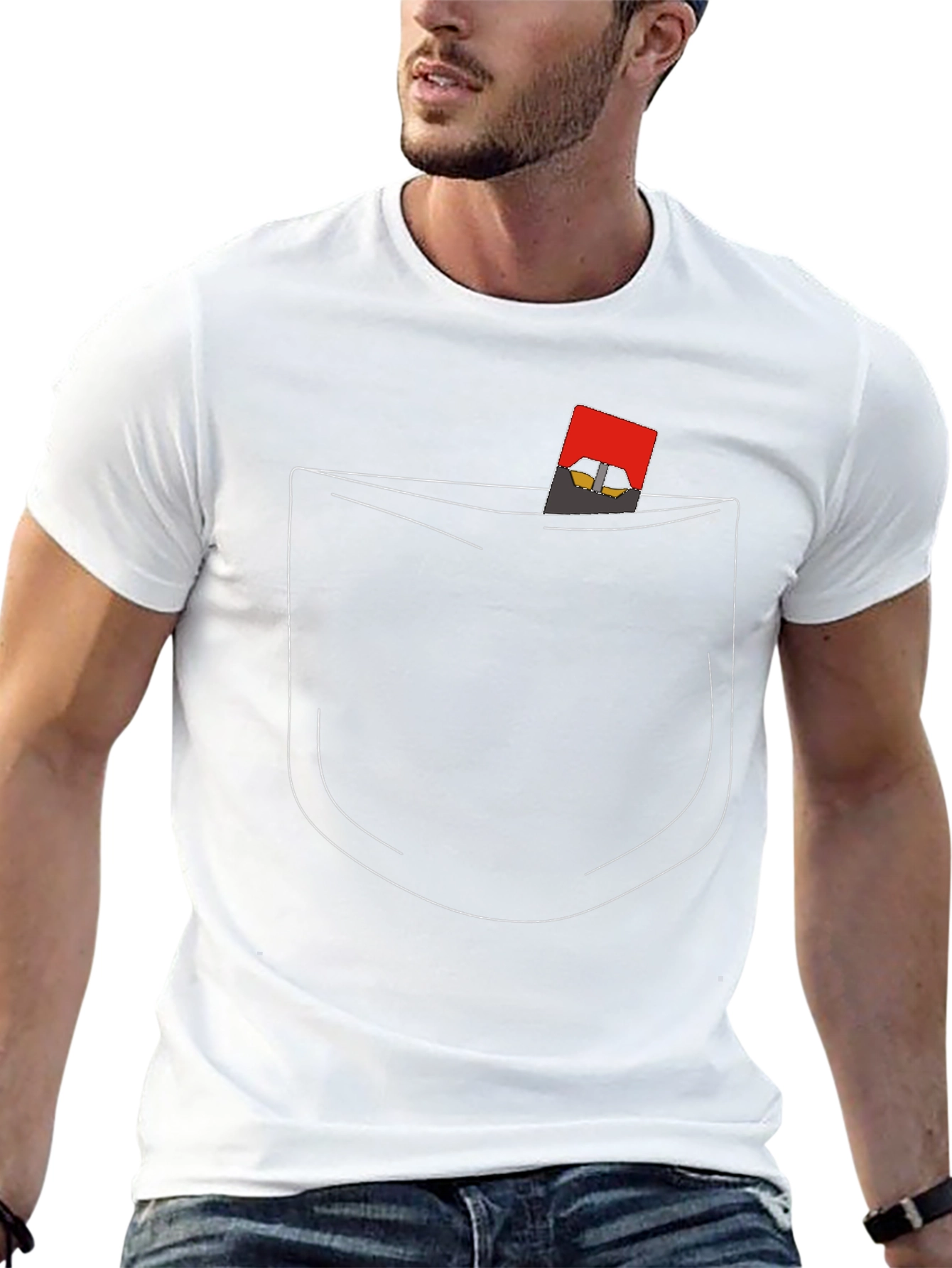 Novelty Pocket T-Shirt - Cool Graphic Tee