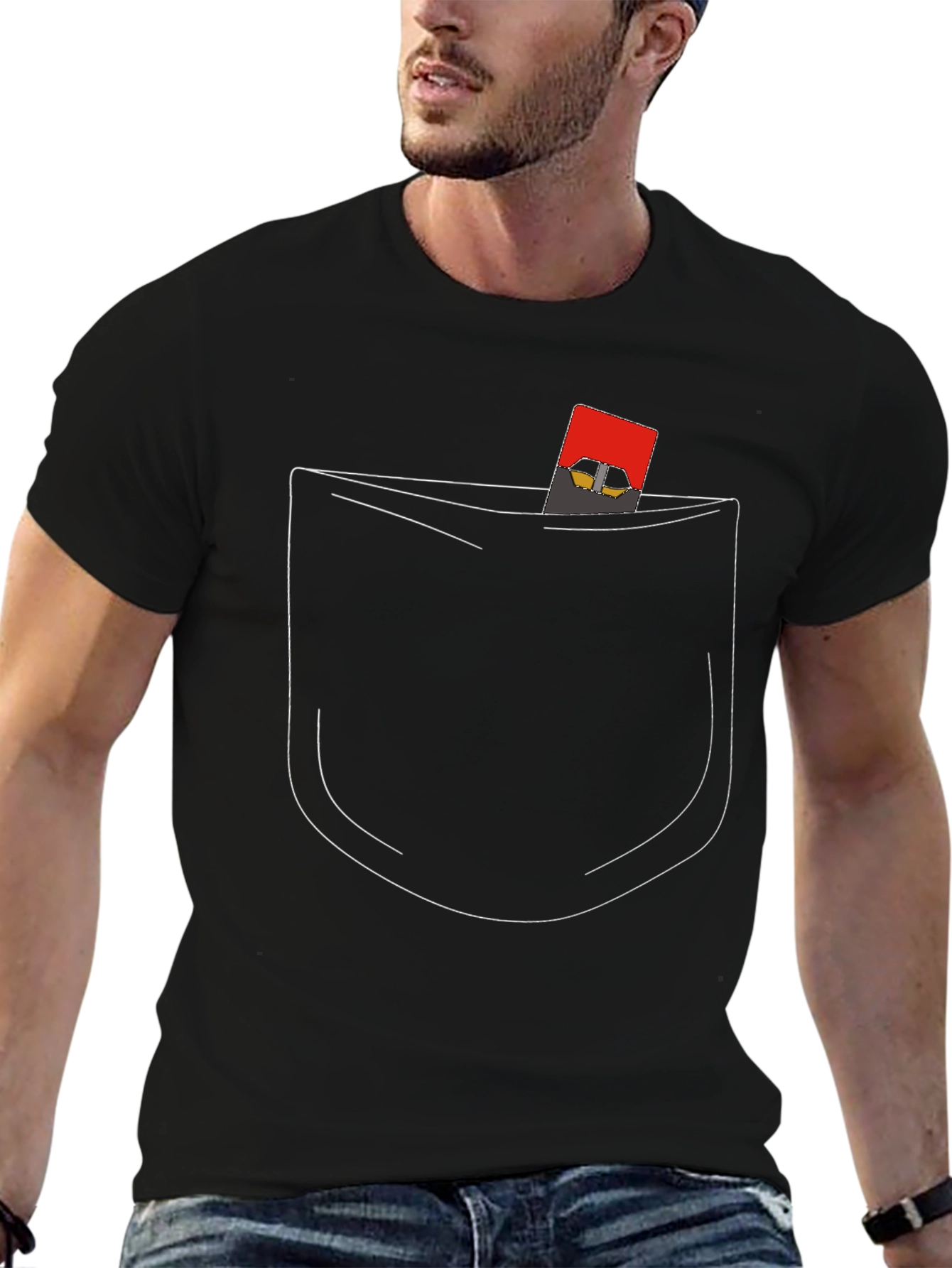 Novelty Pocket T-Shirt - Cool Graphic Tee
