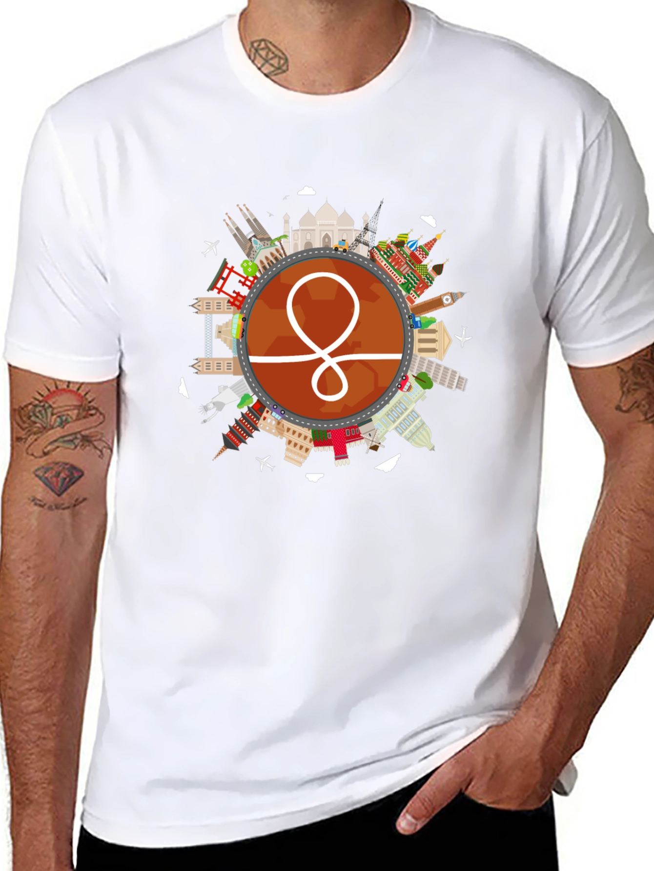 World Traveler Graphic Tee - Black Unisex Shirt