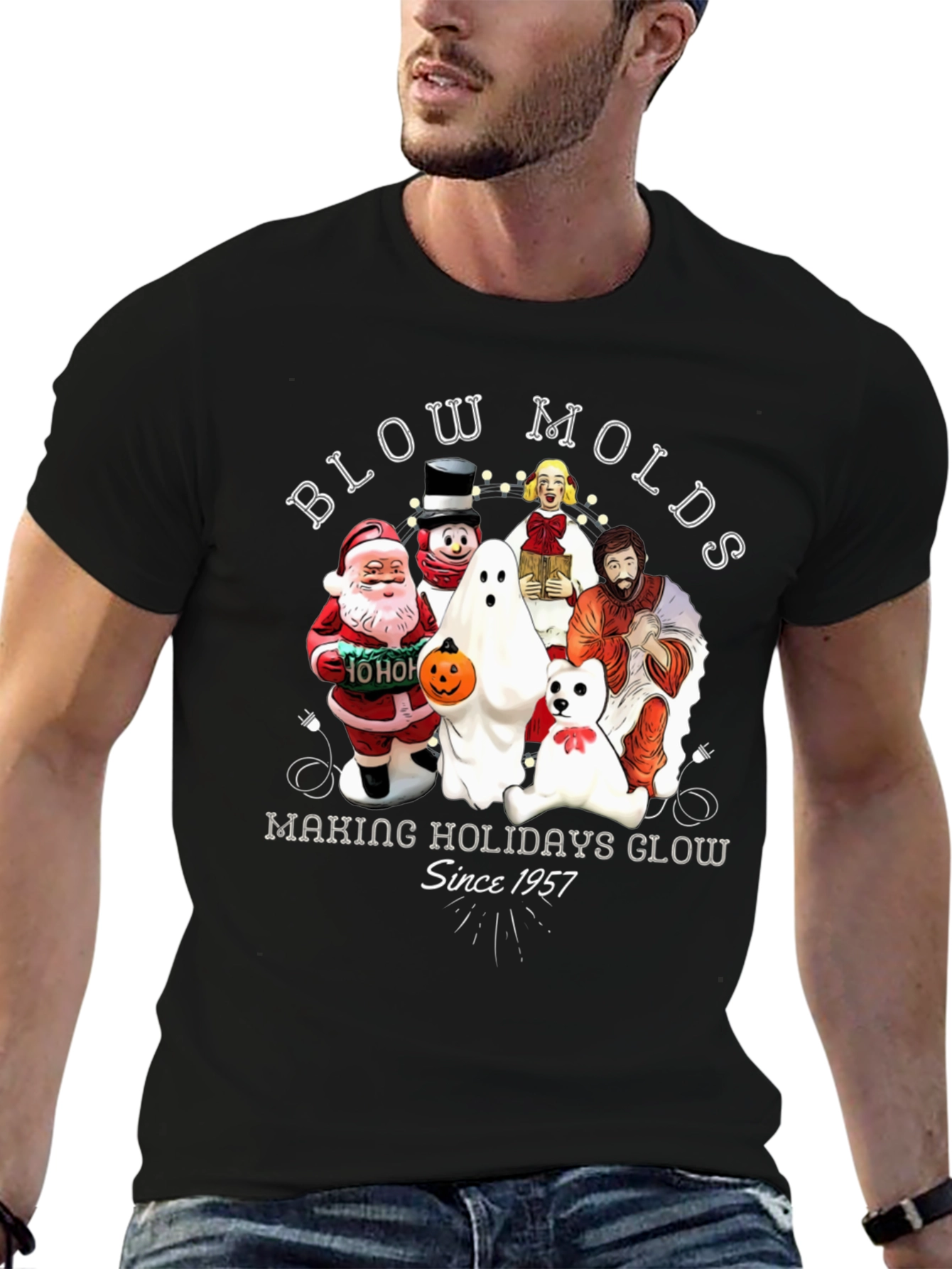 Blow Molds Holiday Glow Tee