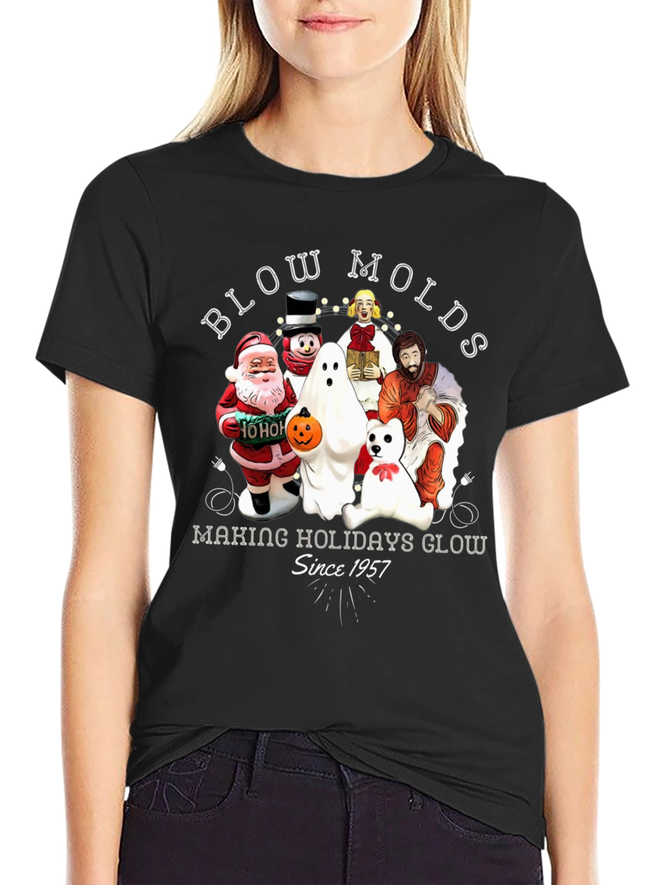 Blow Molds Holiday Glow Tee