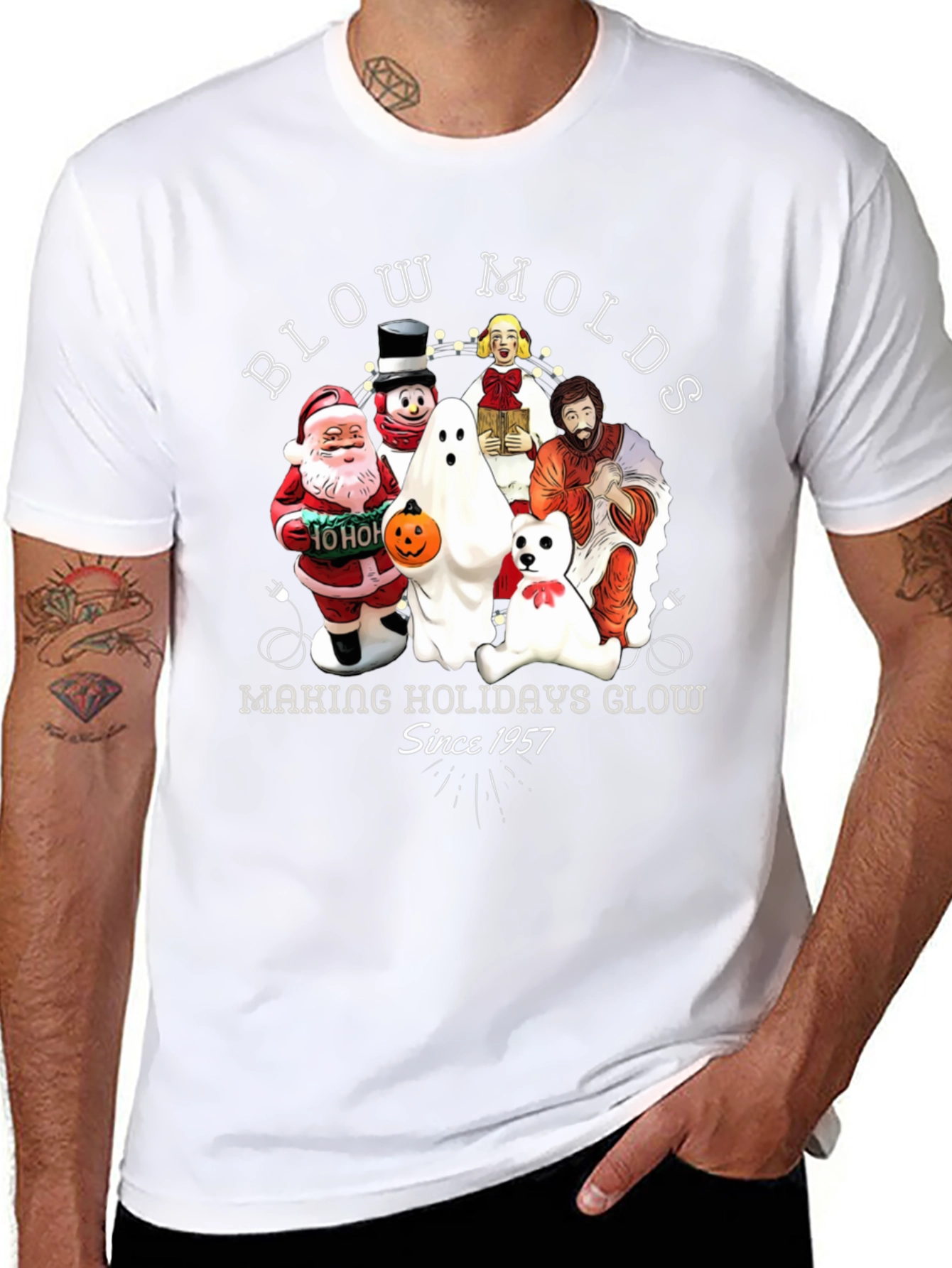 Blow Molds Holiday Glow Tee