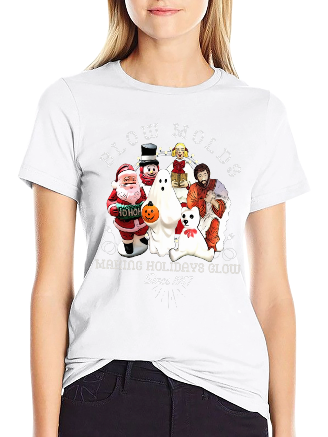 Blow Molds Holiday Glow Tee
